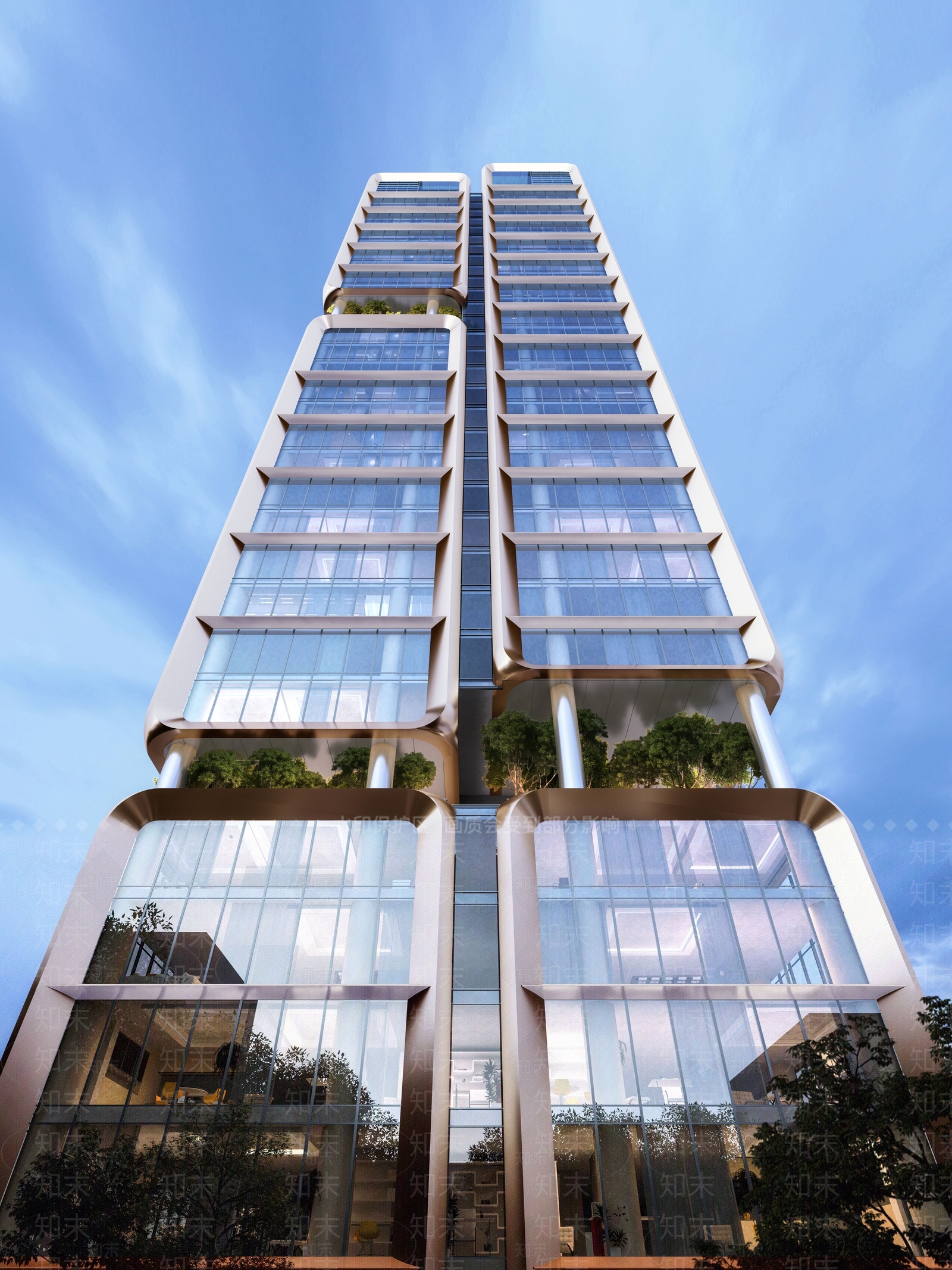 现代办公楼SU模型下载【ID:1202098244】