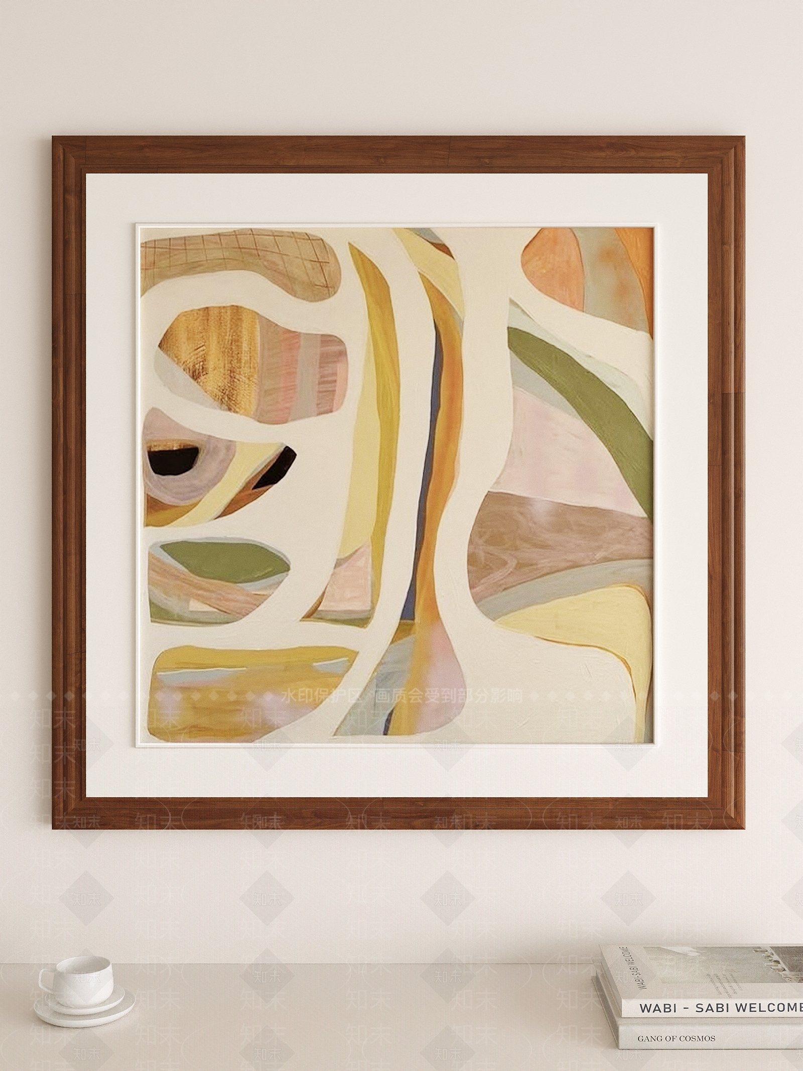 现代中古挂画SU模型下载【ID:1202100194】