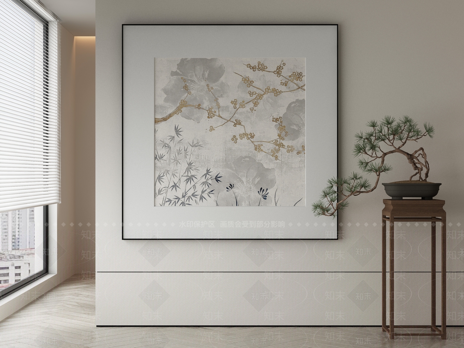 新中式中式挂画3D模型下载【ID:1202102059】