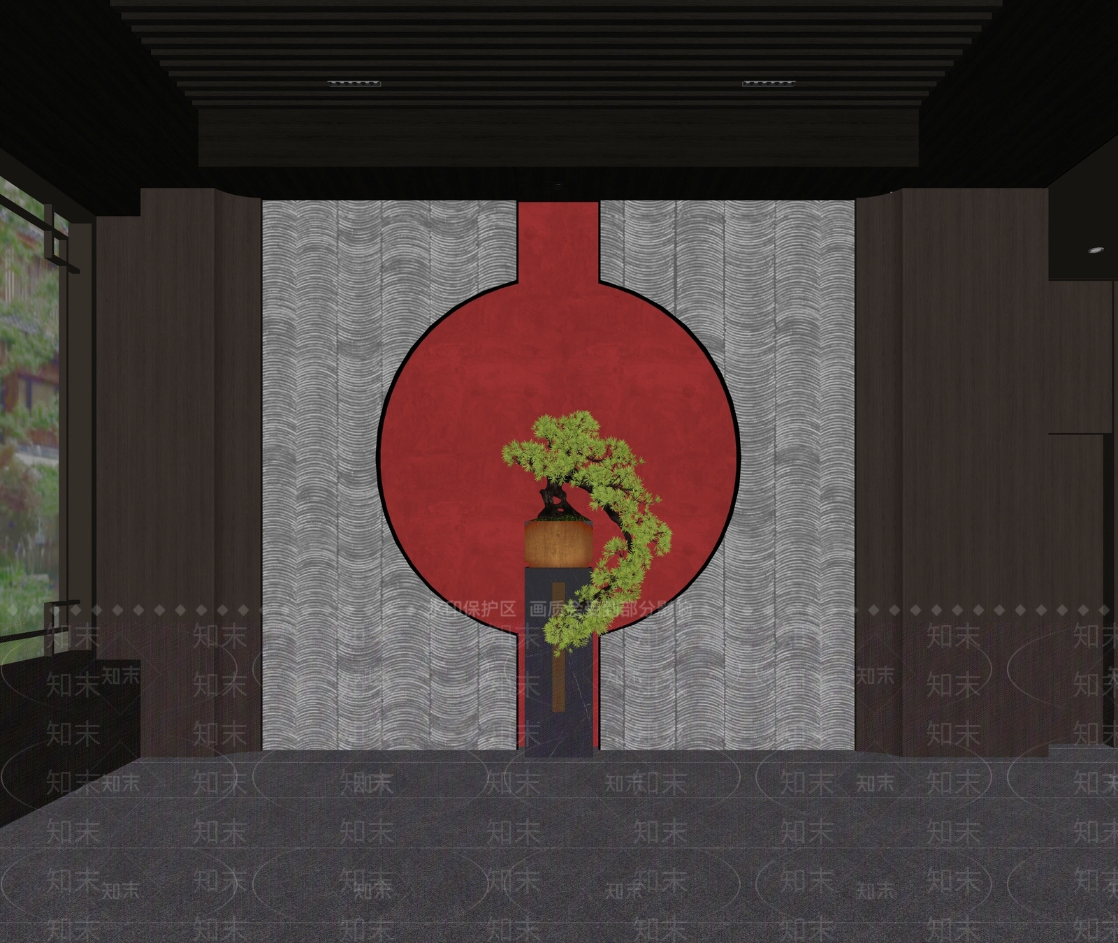 新中式其他酒店空间SU模型下载【ID:1202128642】