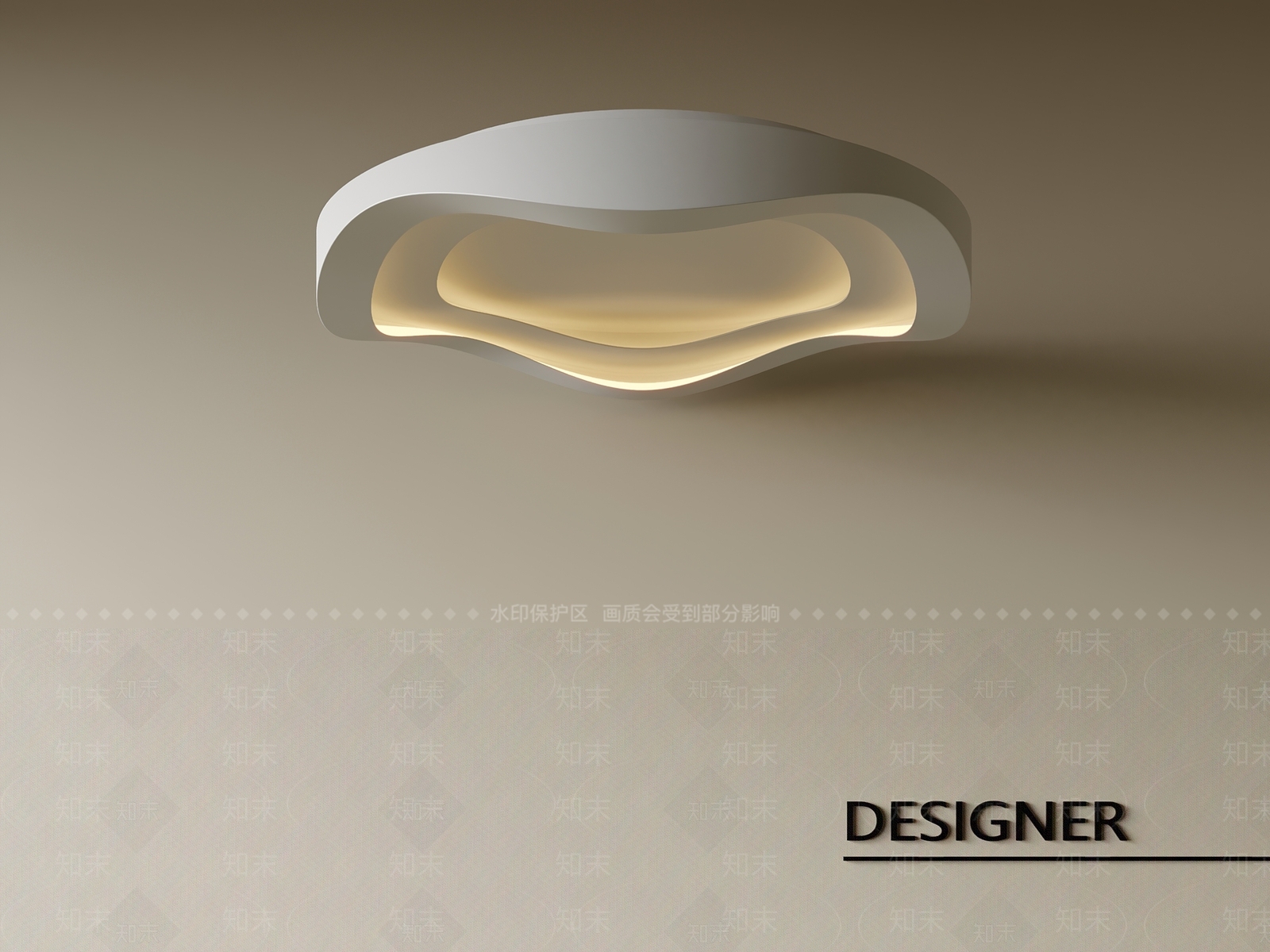 现代吸顶灯3D模型下载【ID:1202117574】