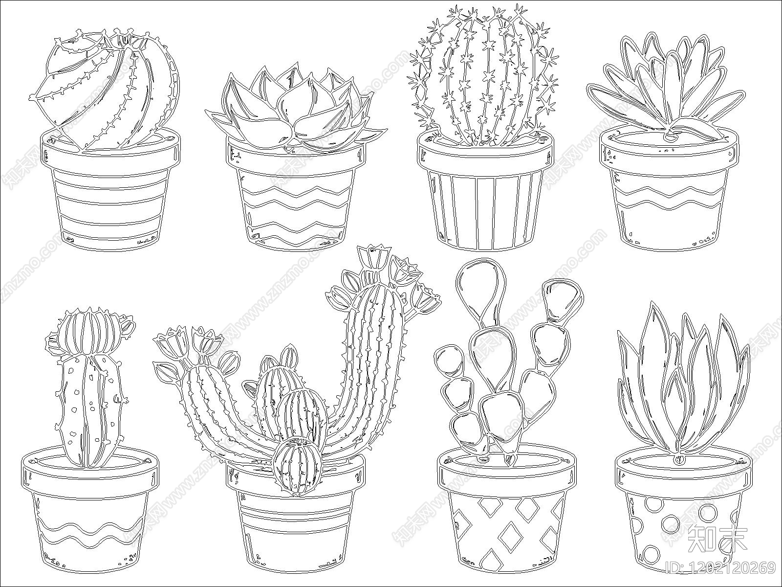 现代绿植cad施工图下载【ID:1202120269】