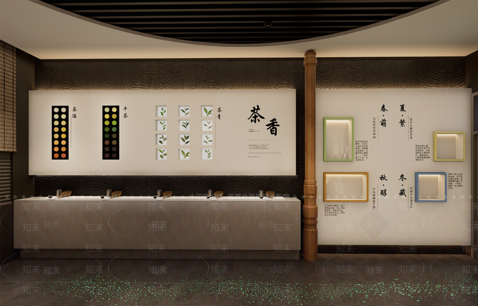 现代新中式教室SU模型下载【ID:1202120385】