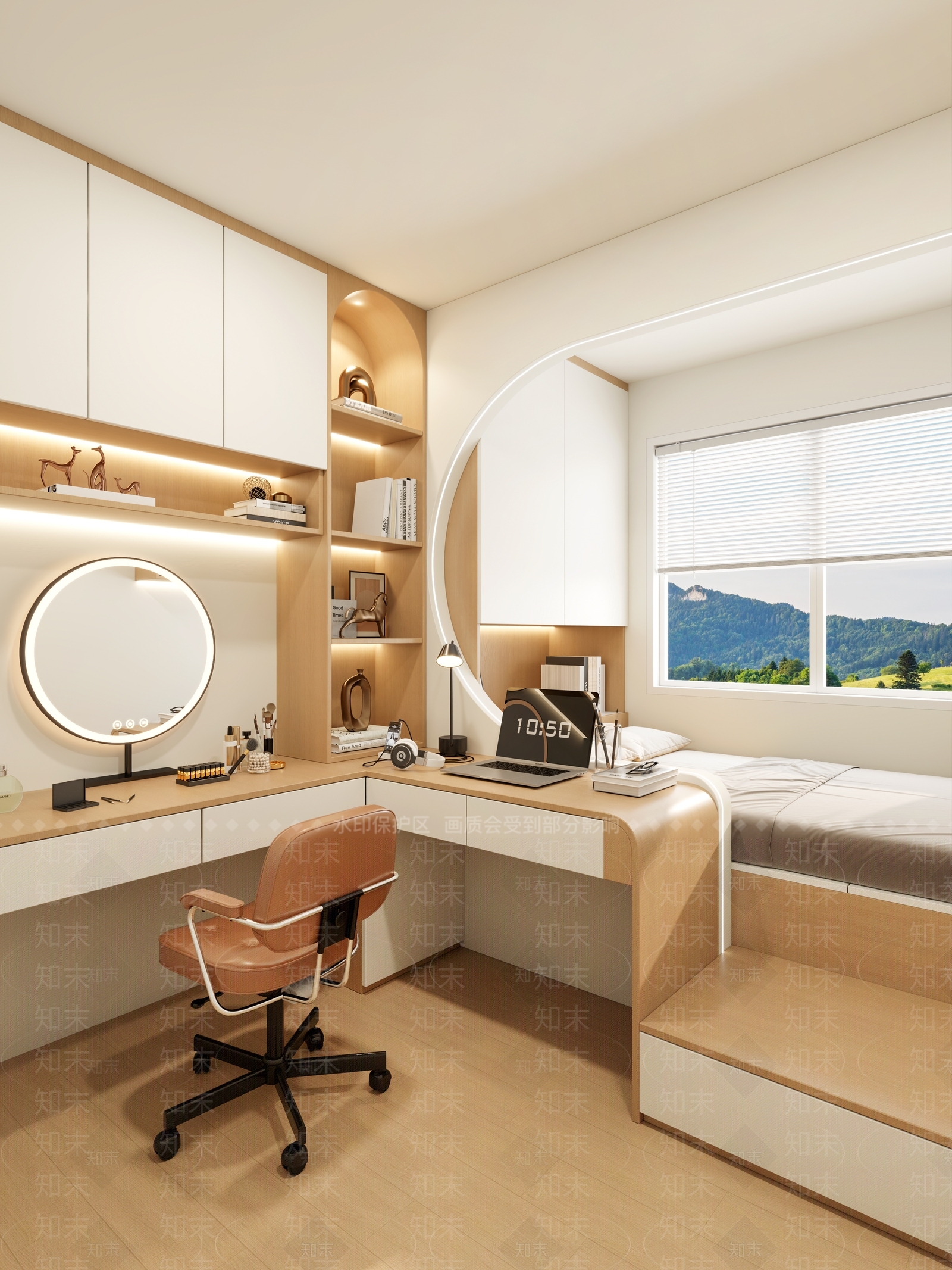 现代通用儿童房3D模型下载【ID:1202120601】