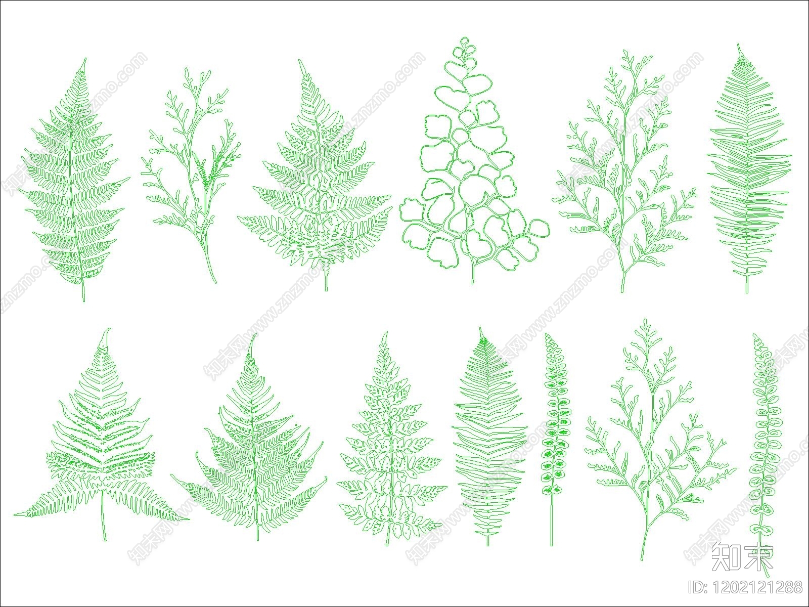 现代绿植施工图下载【ID:1202121288】