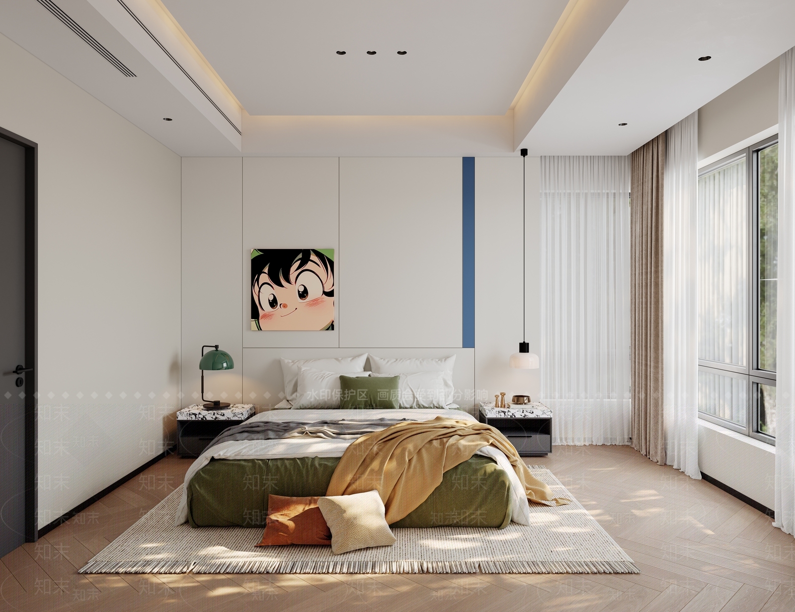 现代家居卧室3D模型下载【ID:1202122157】