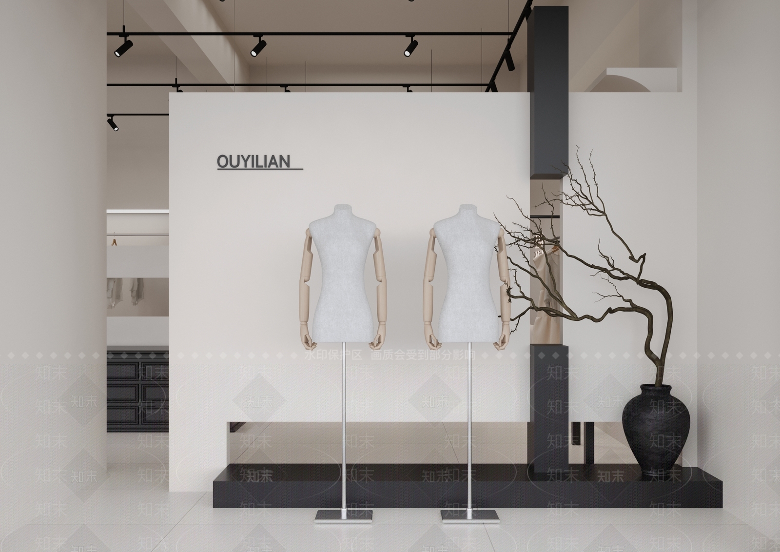 中古现代服装店3D模型下载【ID:1202471686】