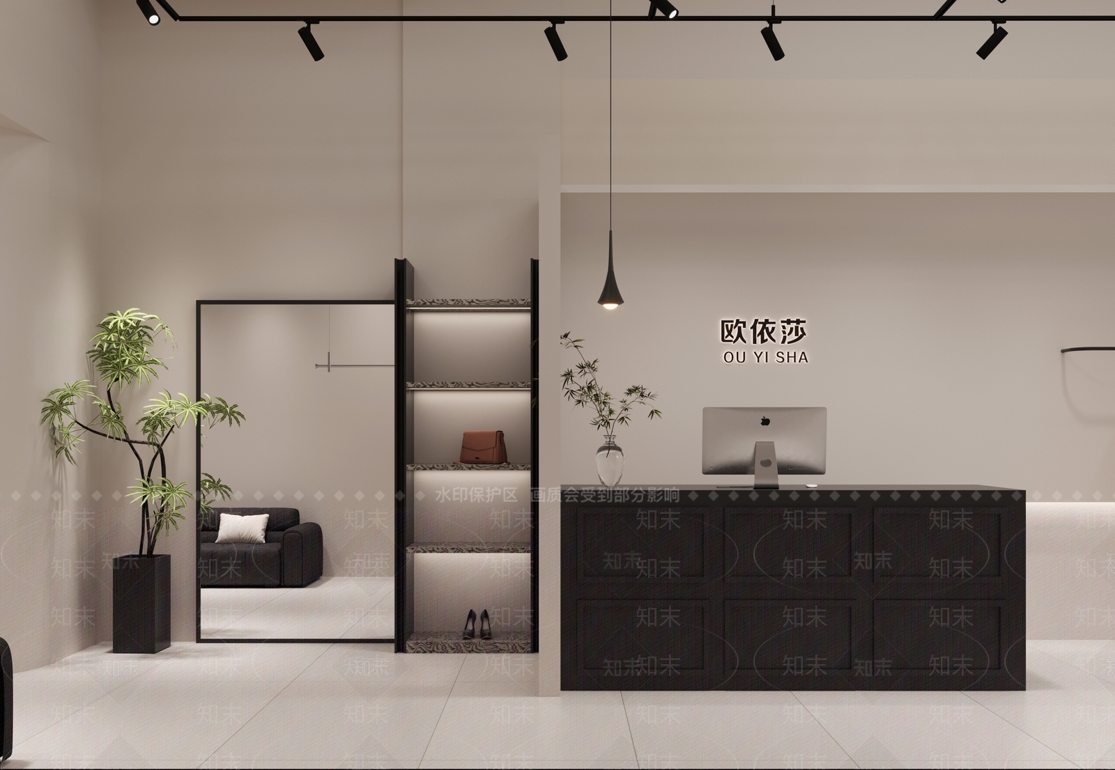中古现代服装店3D模型下载【ID:1202471686】
