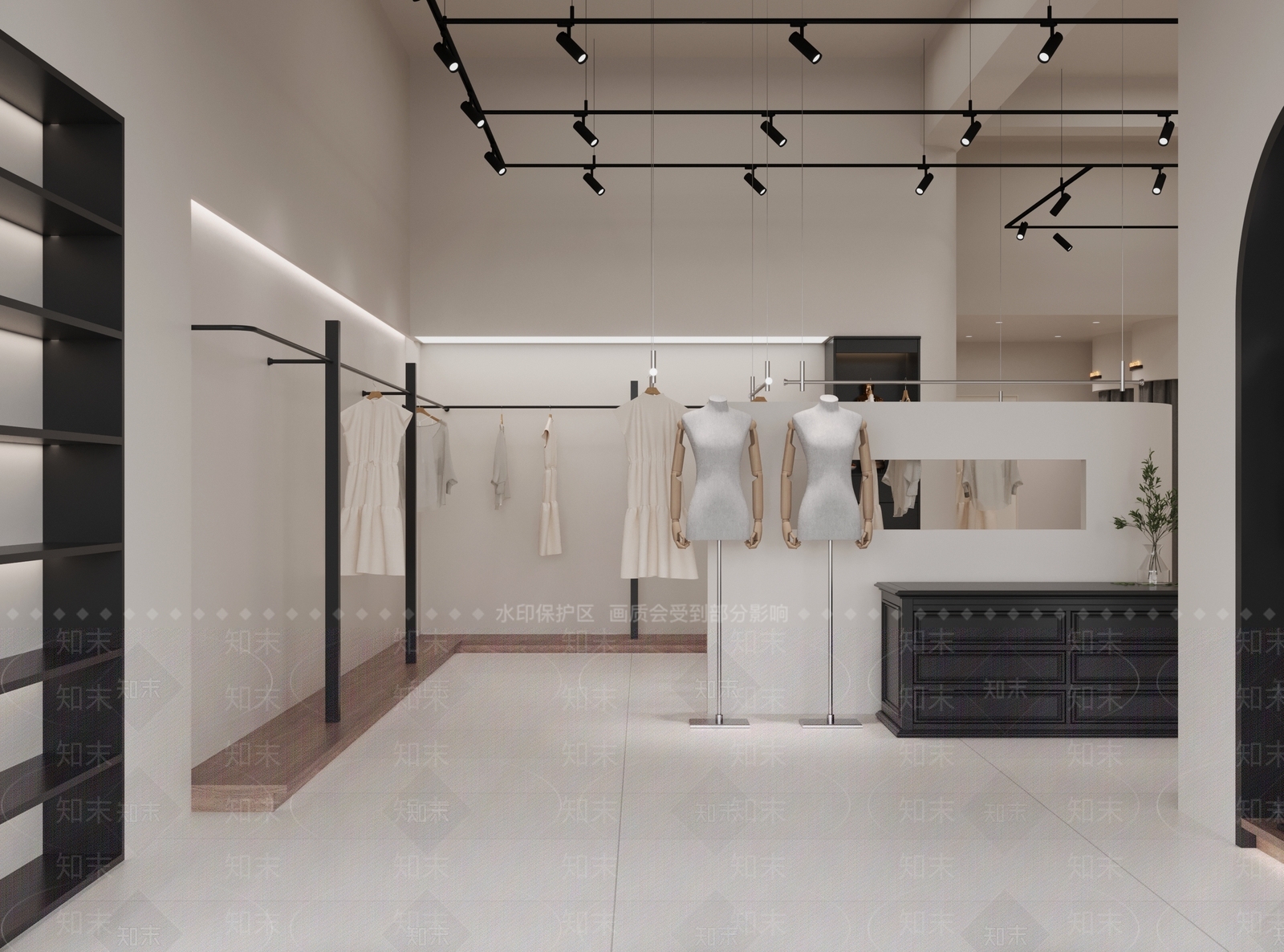 中古现代服装店3D模型下载【ID:1202471686】