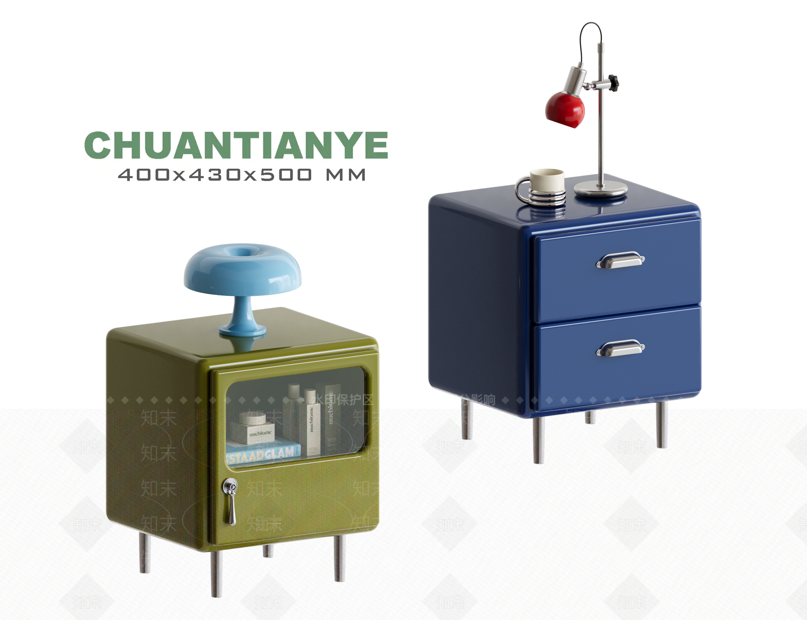 复古意式床头柜SU模型下载【ID:1202137437】