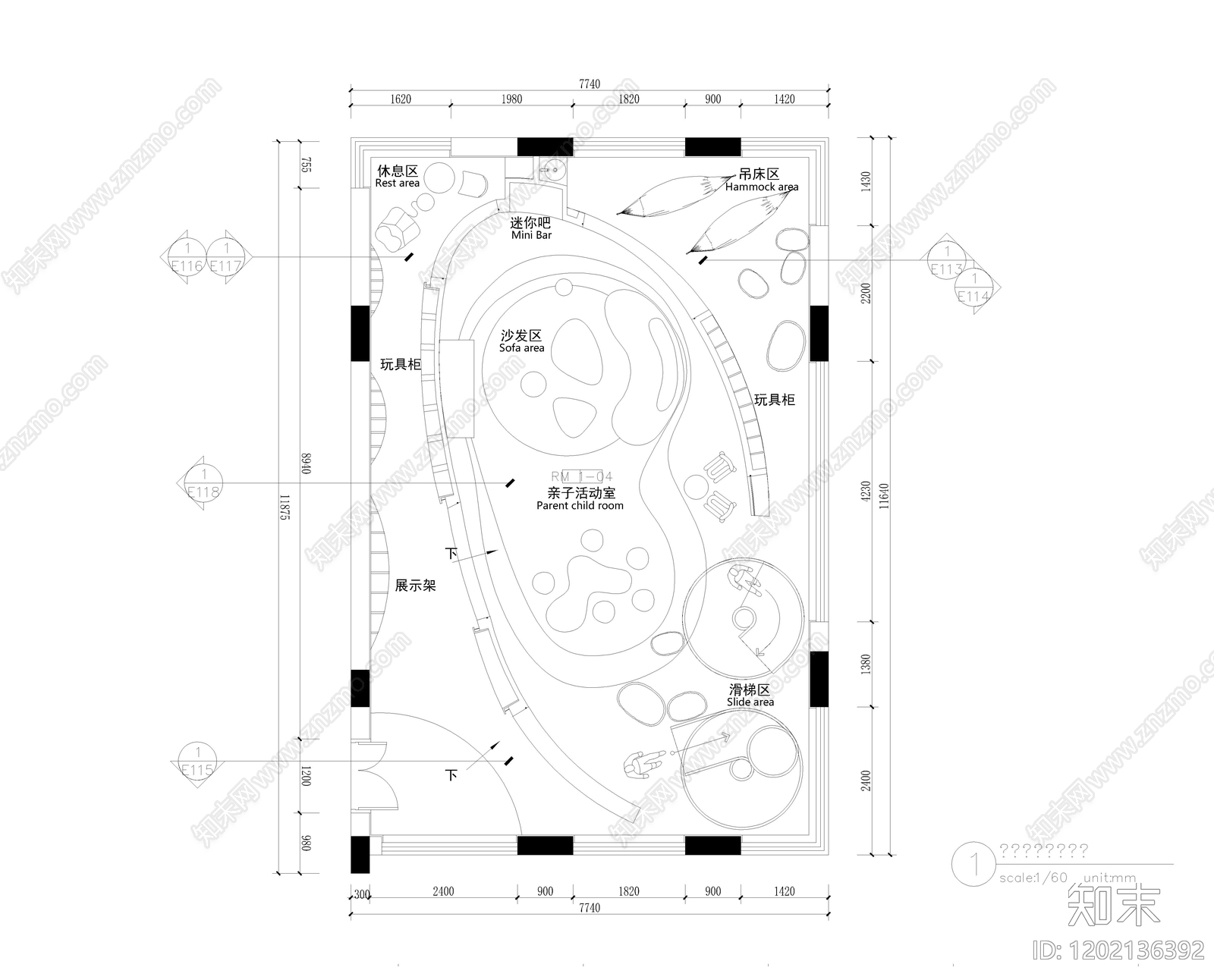 现代儿童乐园施工图下载【ID:1202136392】