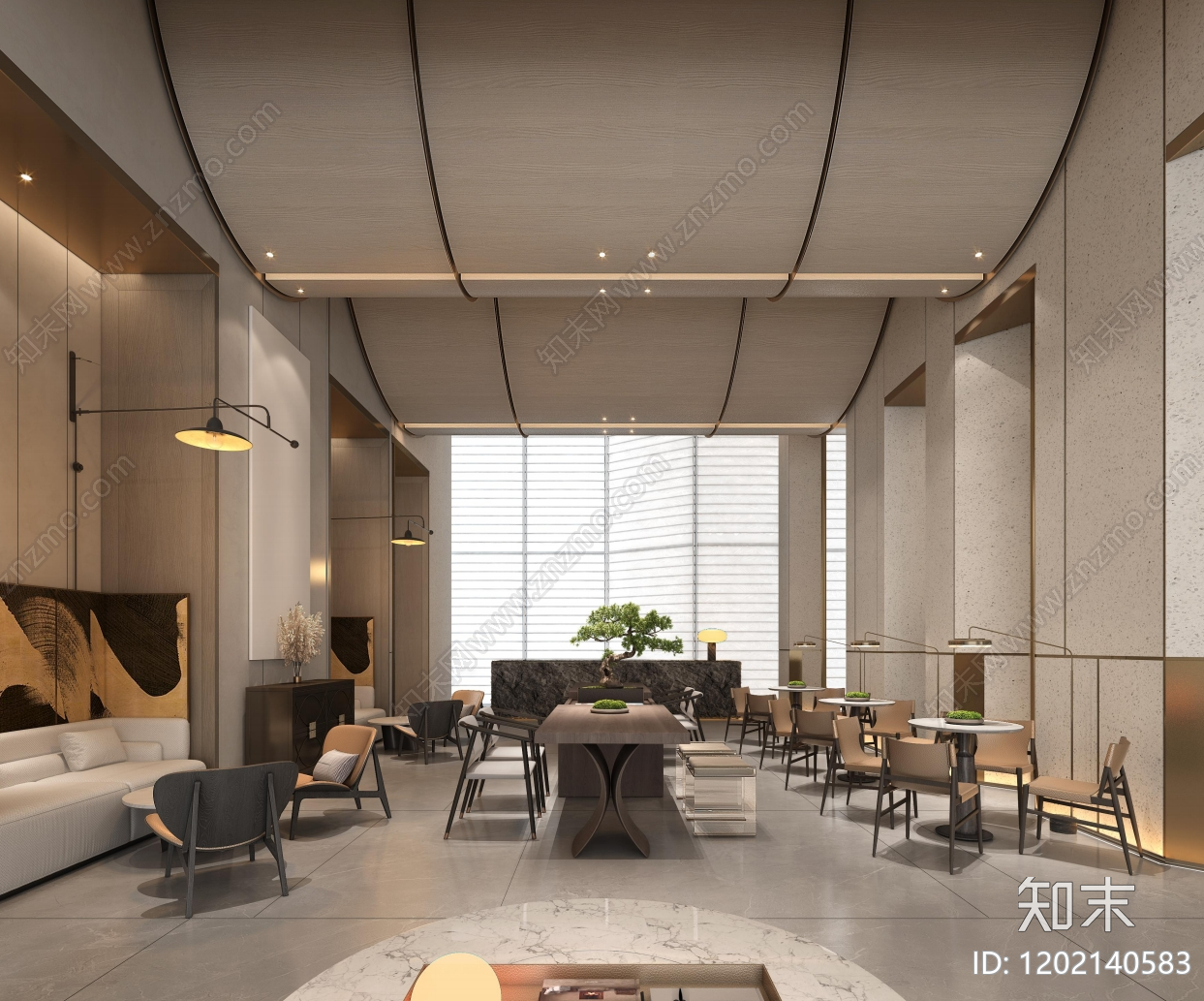 新中式售楼处下载【ID:1202140583】
