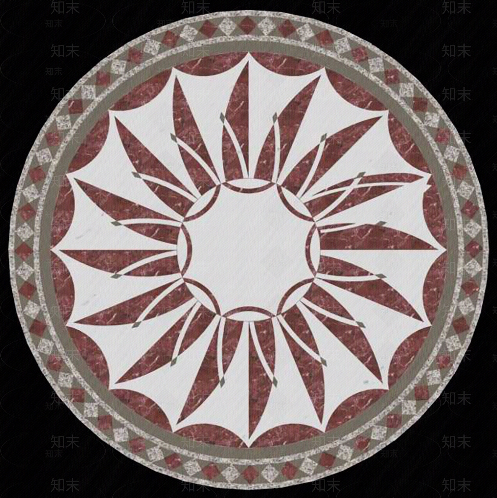 现代北欧圆形拼花贴图下载【ID:1202143991】