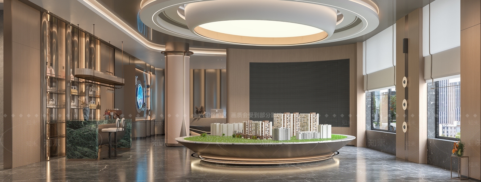 现代轻奢售楼处3D模型下载【ID:1202150572】