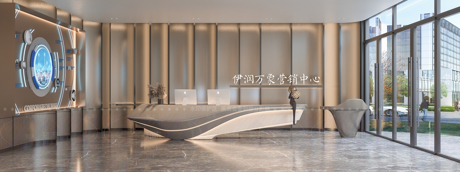 现代轻奢售楼处3D模型下载【ID:1202150572】