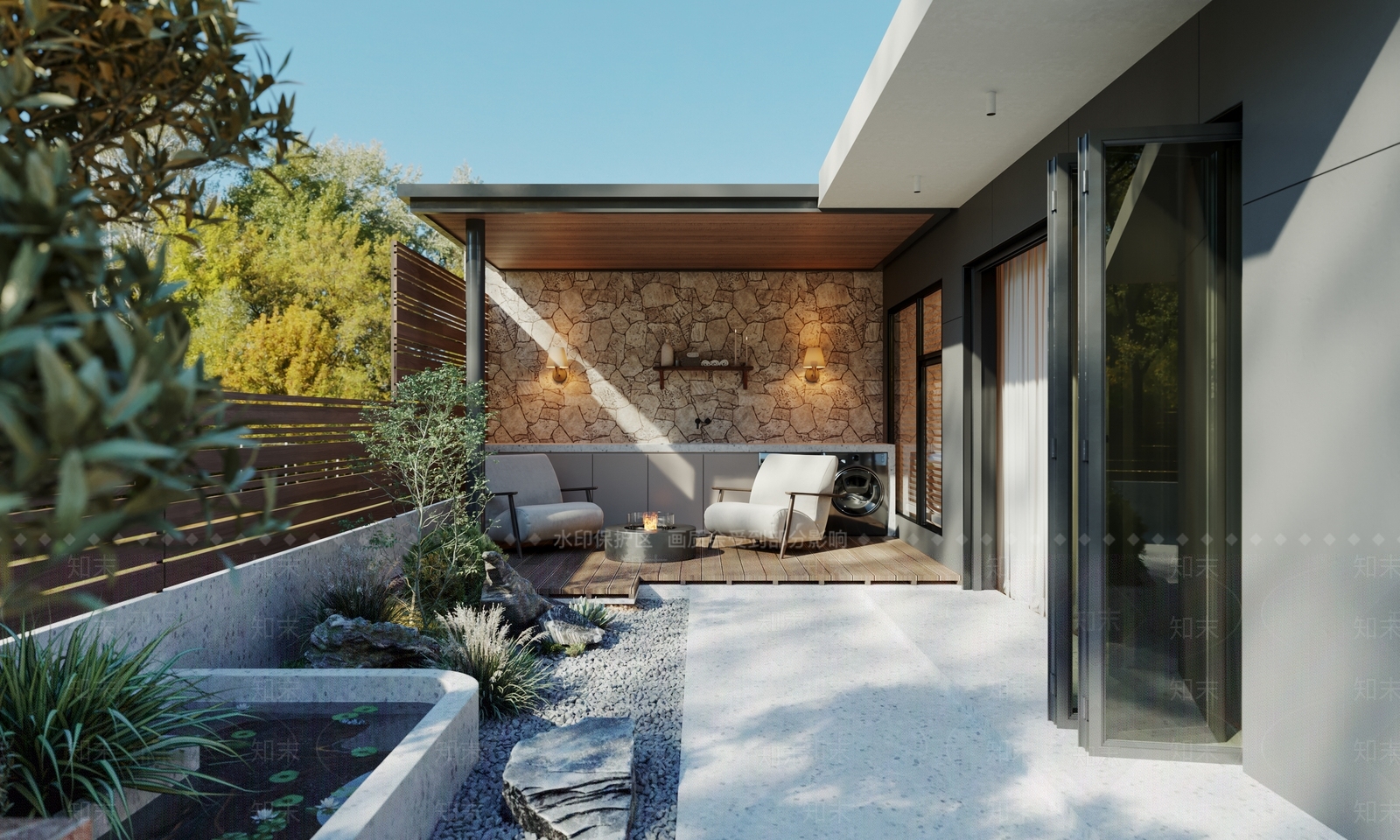 现代意式阳台3D模型下载【ID:1202153784】