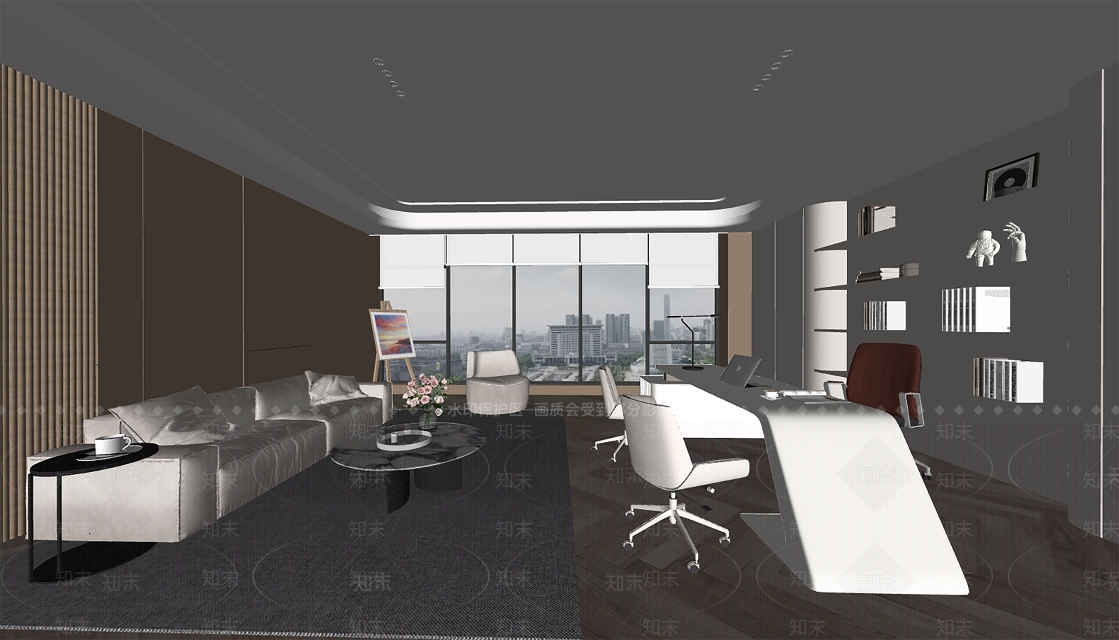 设计感挂画（画架款）油画SU模型下载【ID:1227478840】