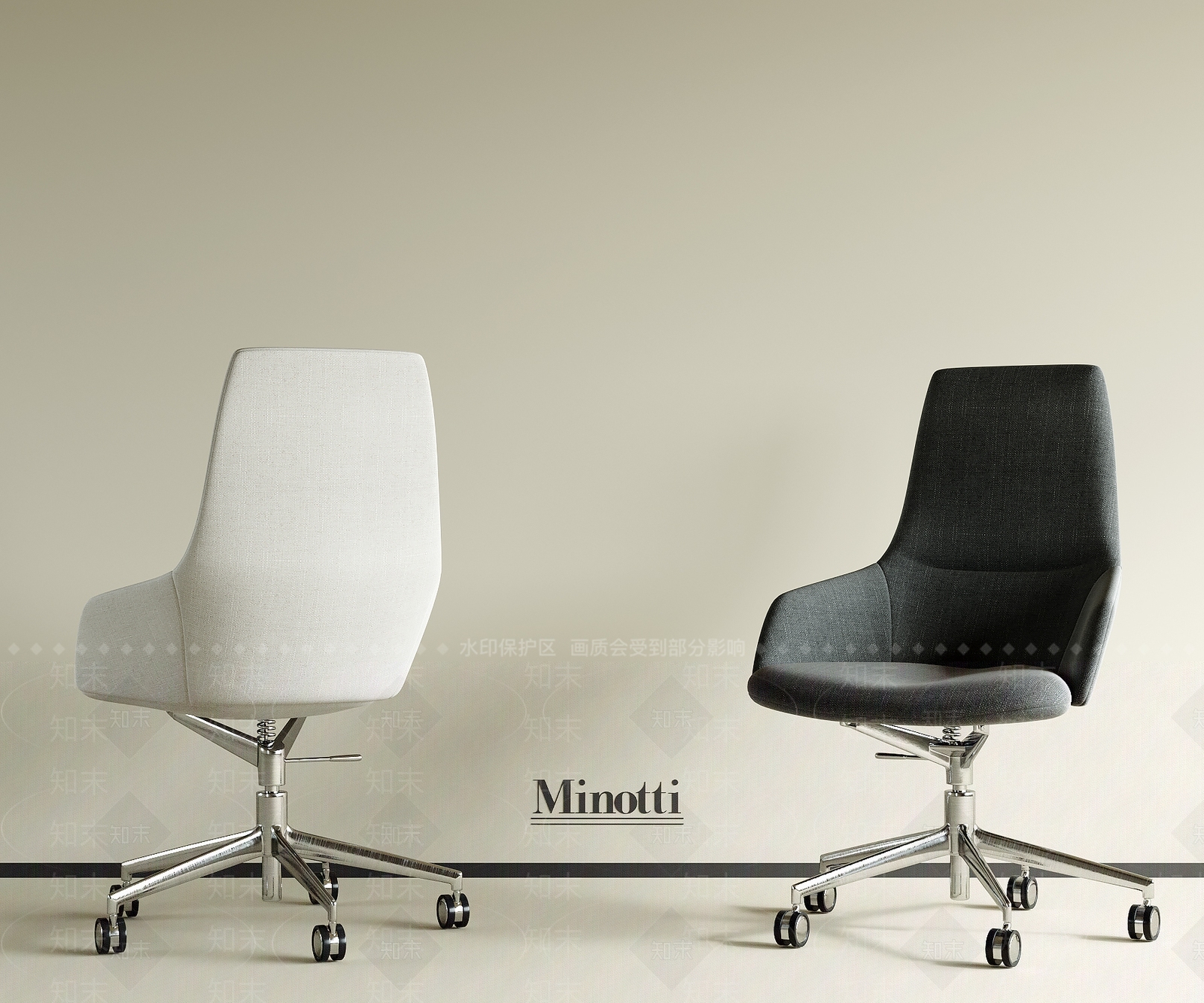 现代极简办公椅3D模型下载【ID:1202153961】