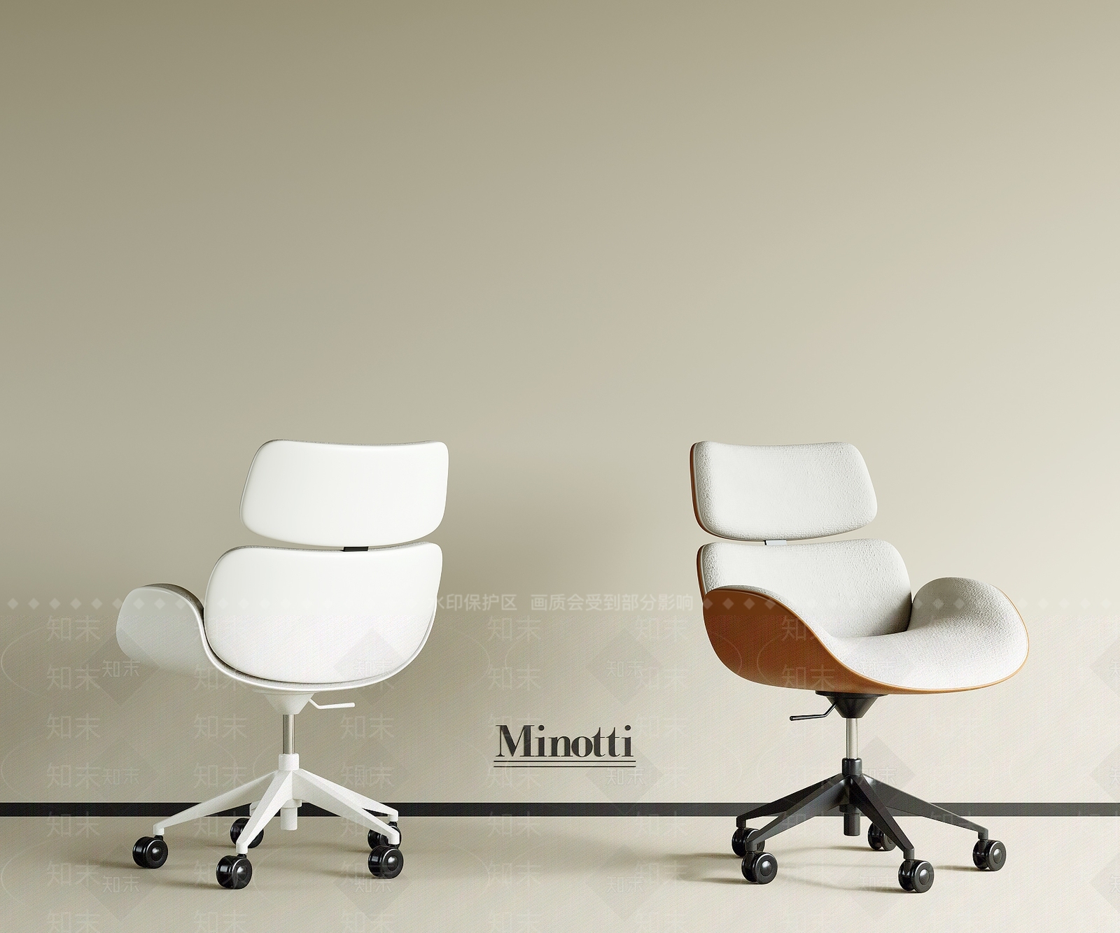 现代简约办公椅3D模型下载【ID:1202154003】