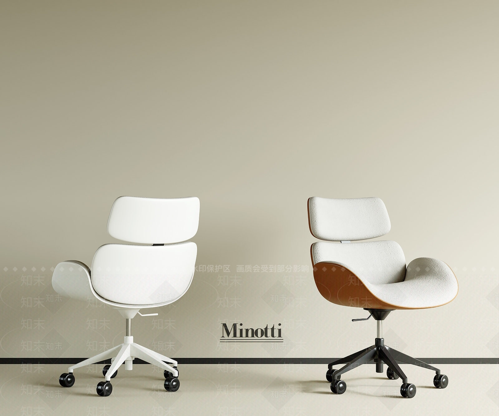 现代简约办公椅SU模型下载【ID:1202153949】