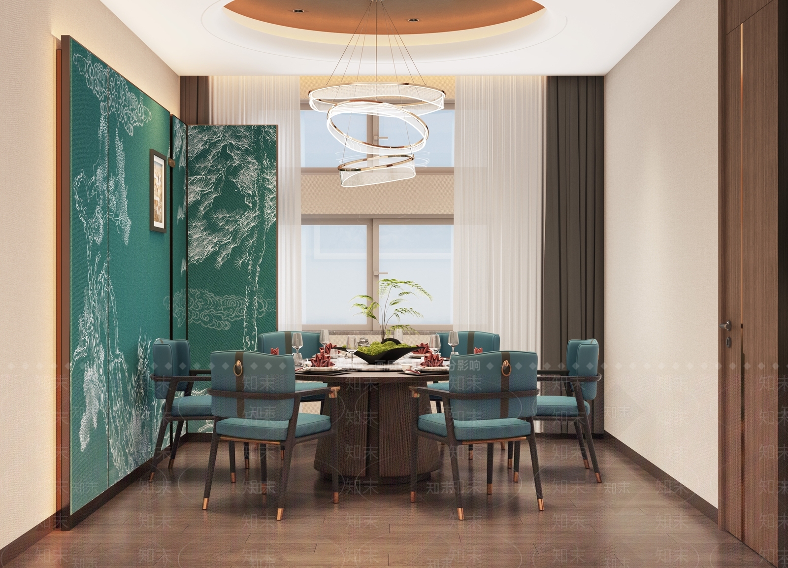 中式新中式中餐厅3D模型下载【ID:1202158068】