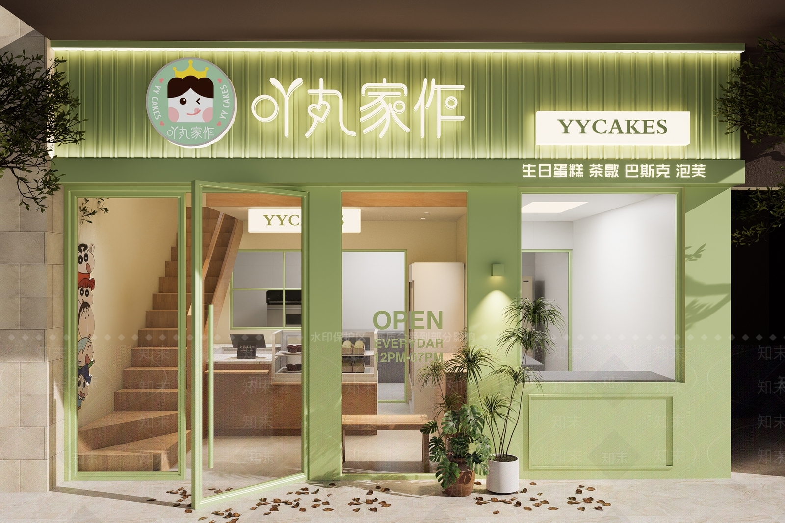 现代简约甜品面包店SU模型下载【ID:1202159609】