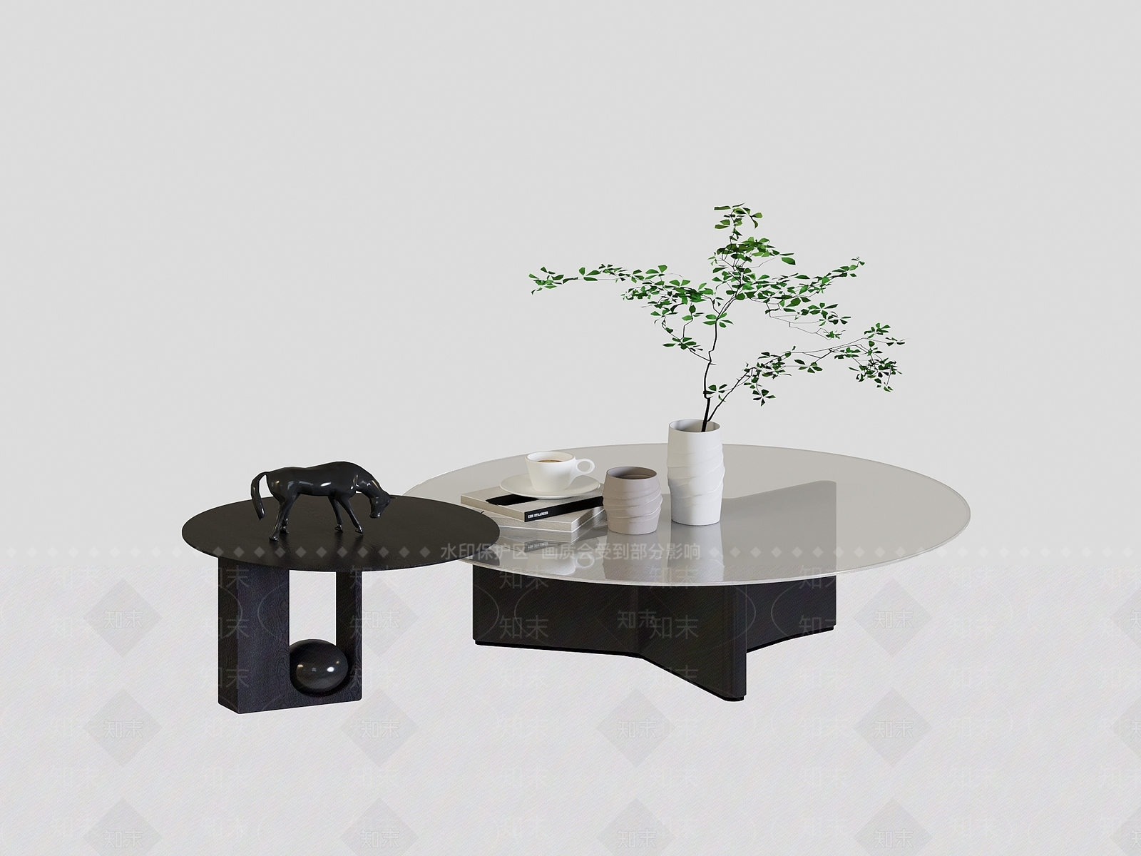 现代茶几3D模型下载【ID:1202160355】