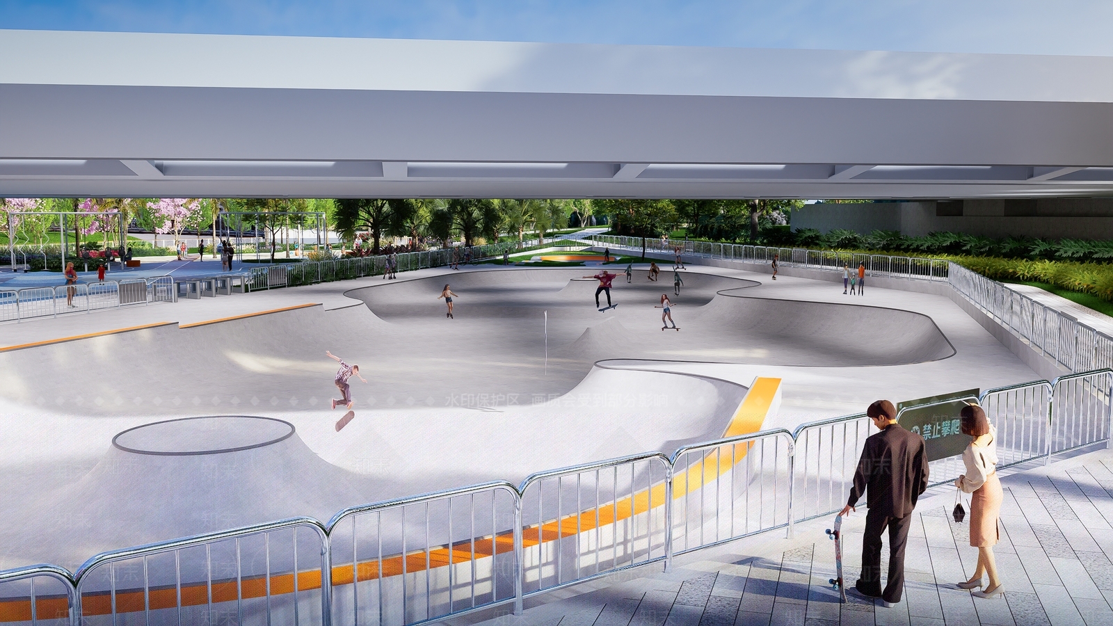 现代景观公园SU模型下载【ID:1202162560】