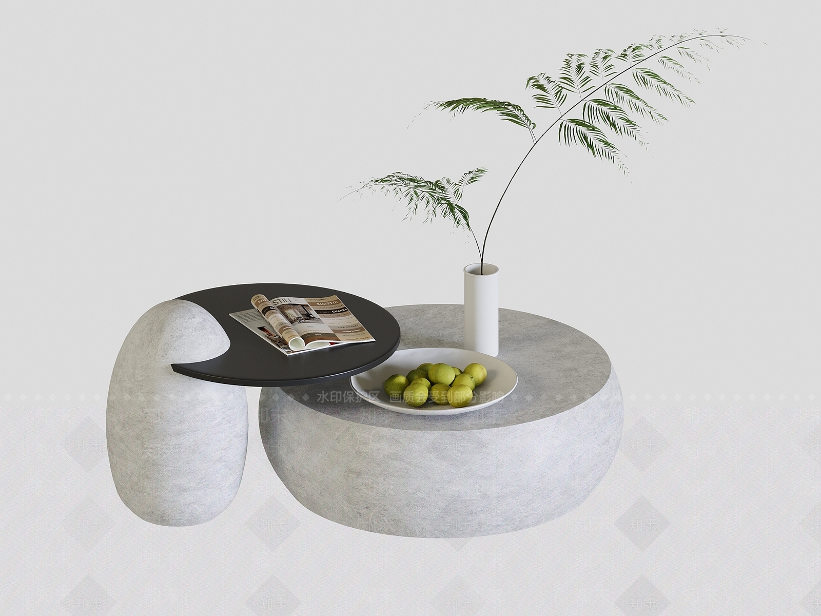 现代茶几3D模型下载【ID:1202162920】