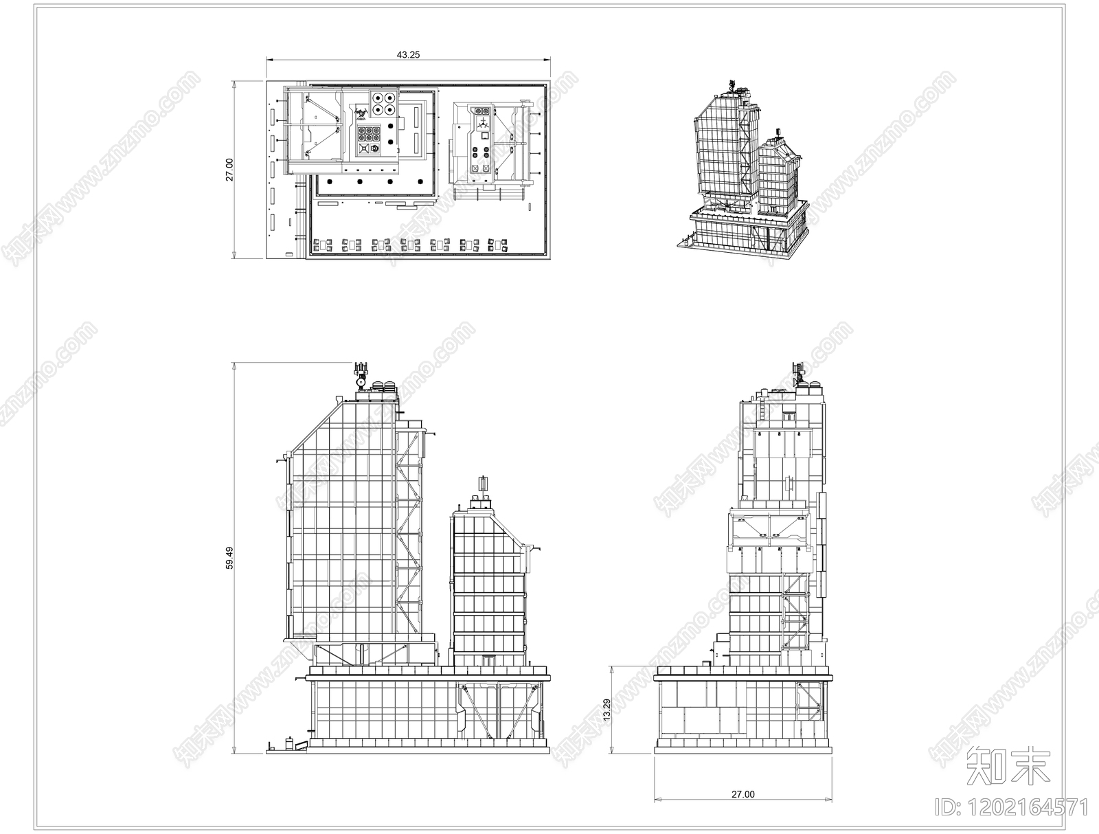现代其他商业建筑cad施工图下载【ID:1202164571】