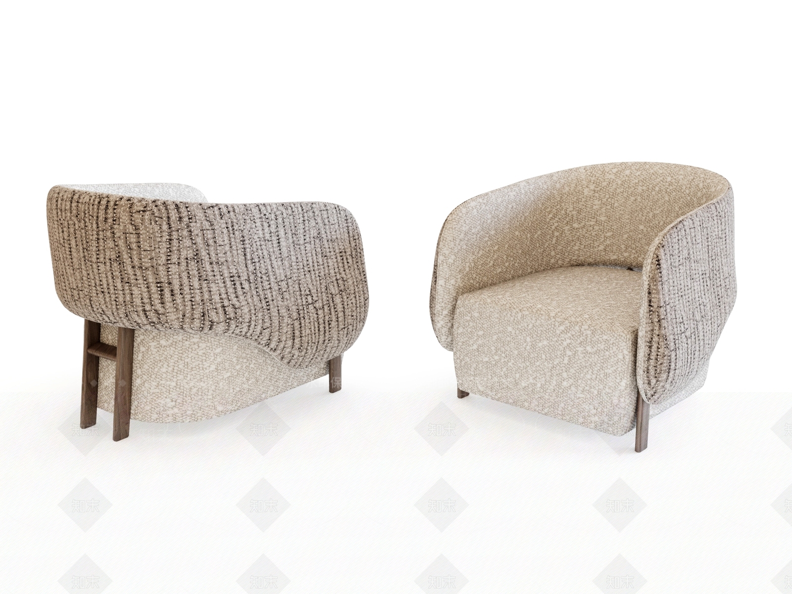 现代单人沙发3D模型下载【ID:1202165969】