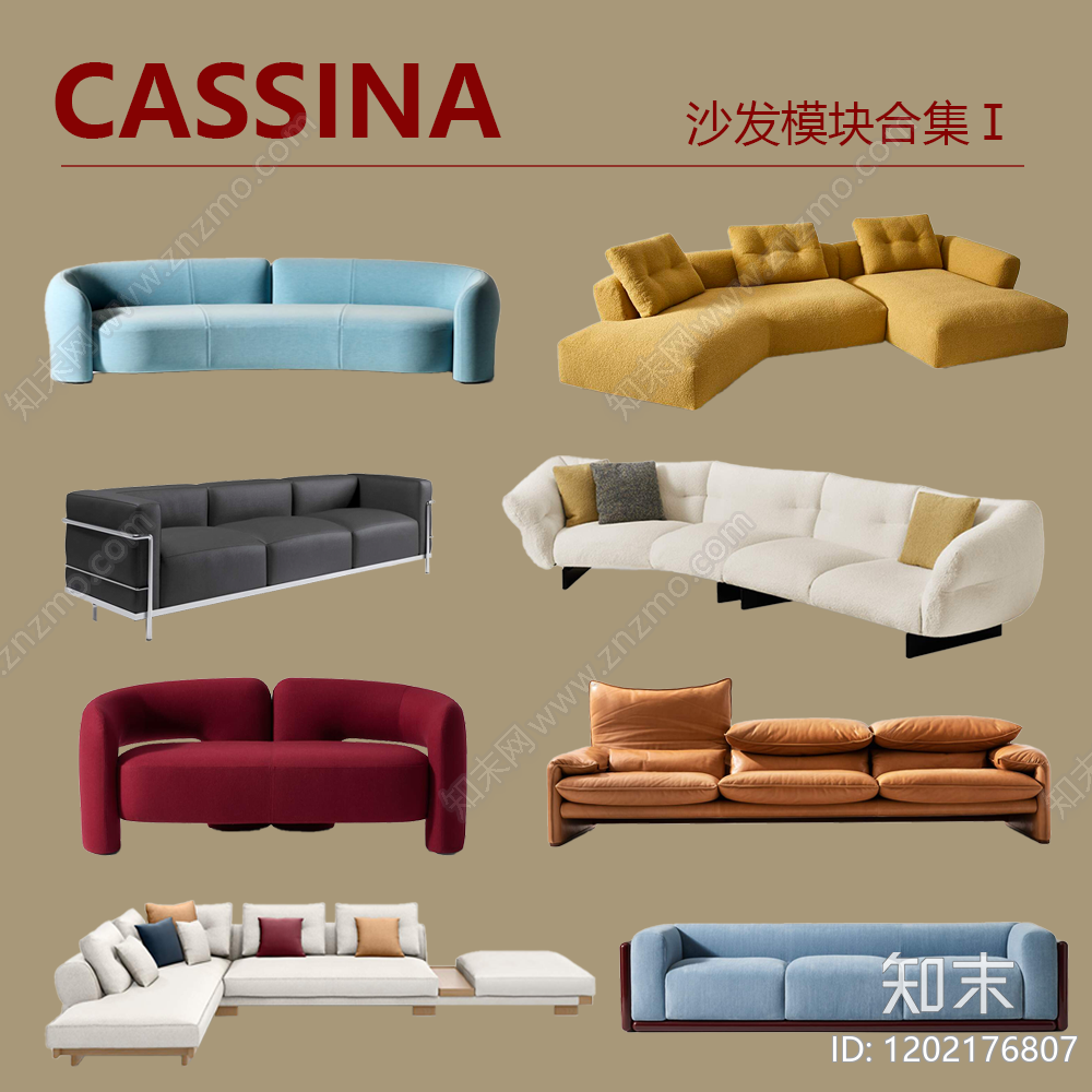 现代中古沙发施工图下载【ID:1202176807】