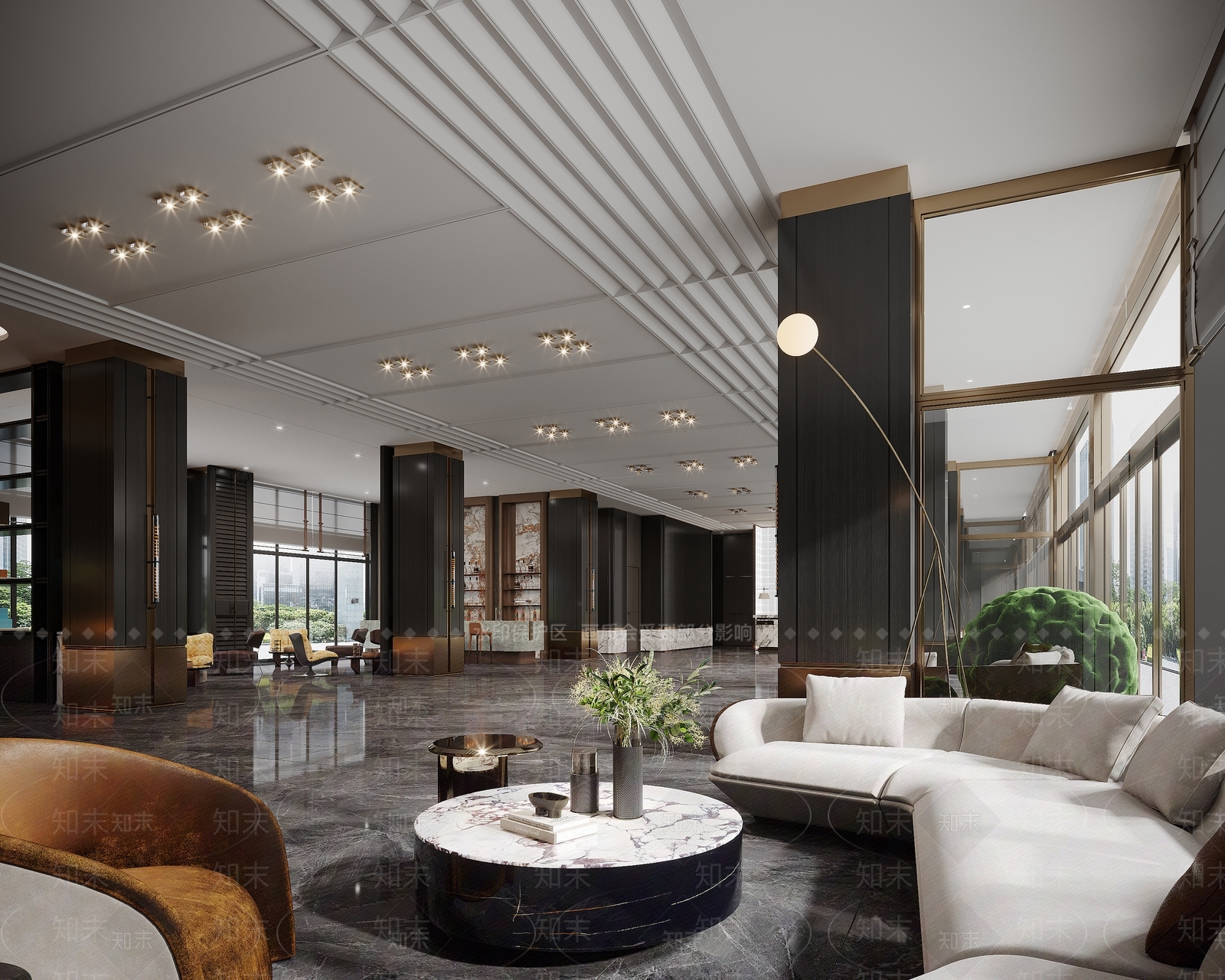 现代轻奢酒店3D模型下载【ID:1202176046】