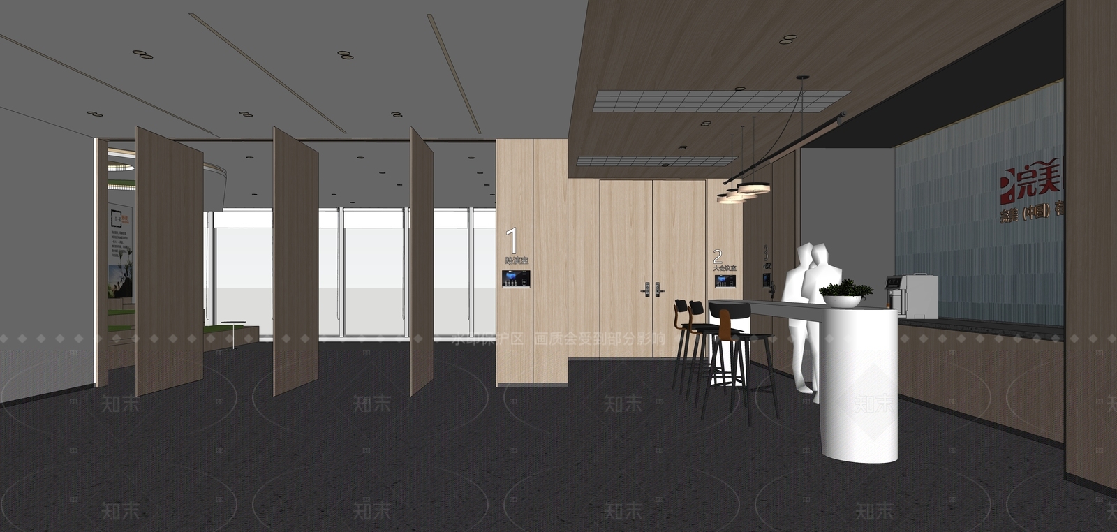 现代其他办公区域SU模型下载【ID:1205091527】