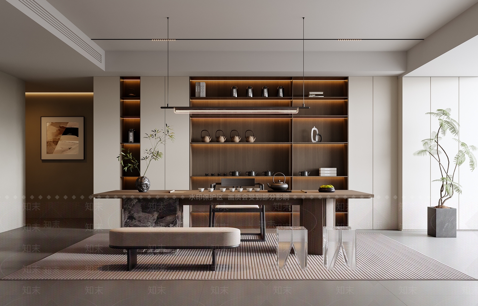 现代意式茶室SU模型下载【ID:1202172917】