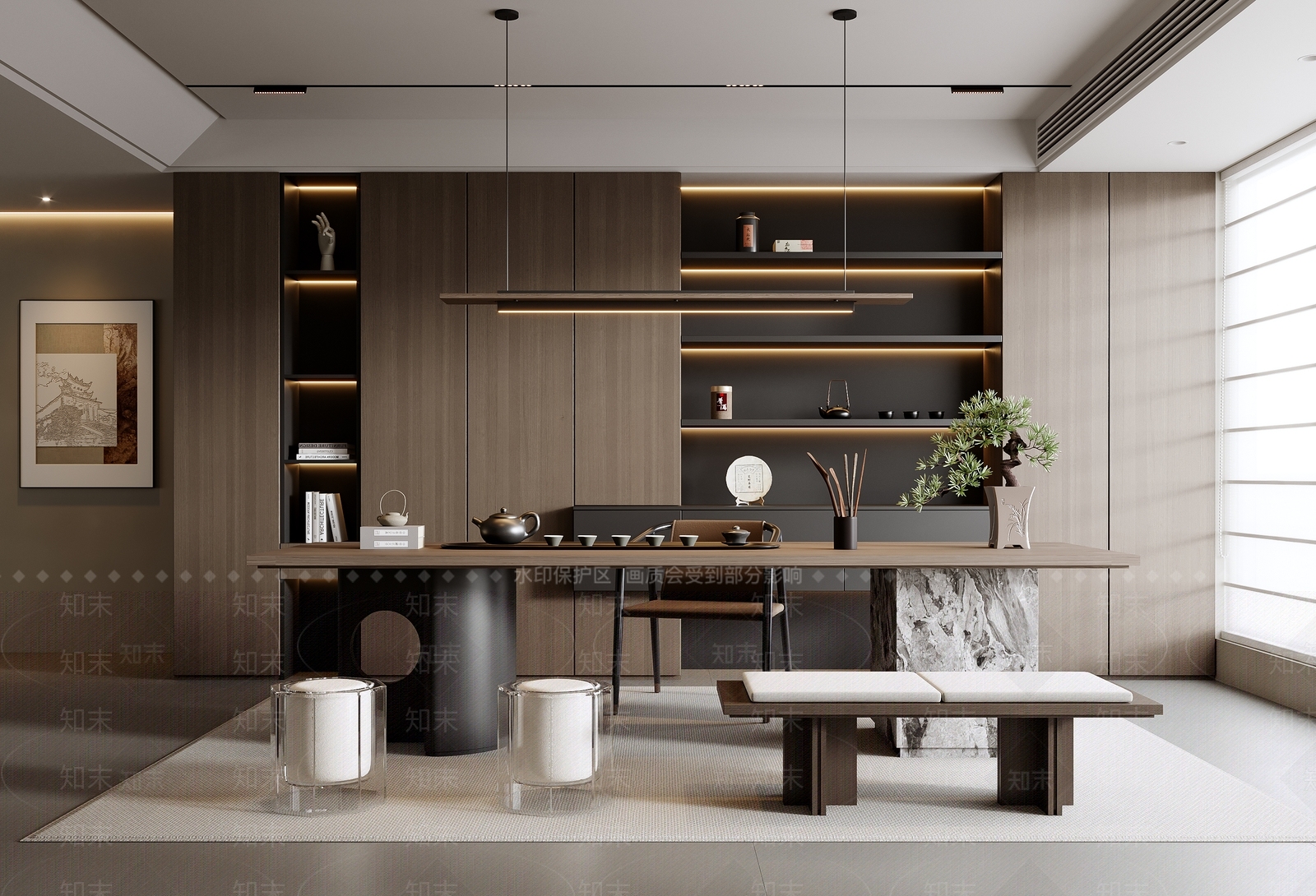 现代意式茶室3D模型下载【ID:1202173205】