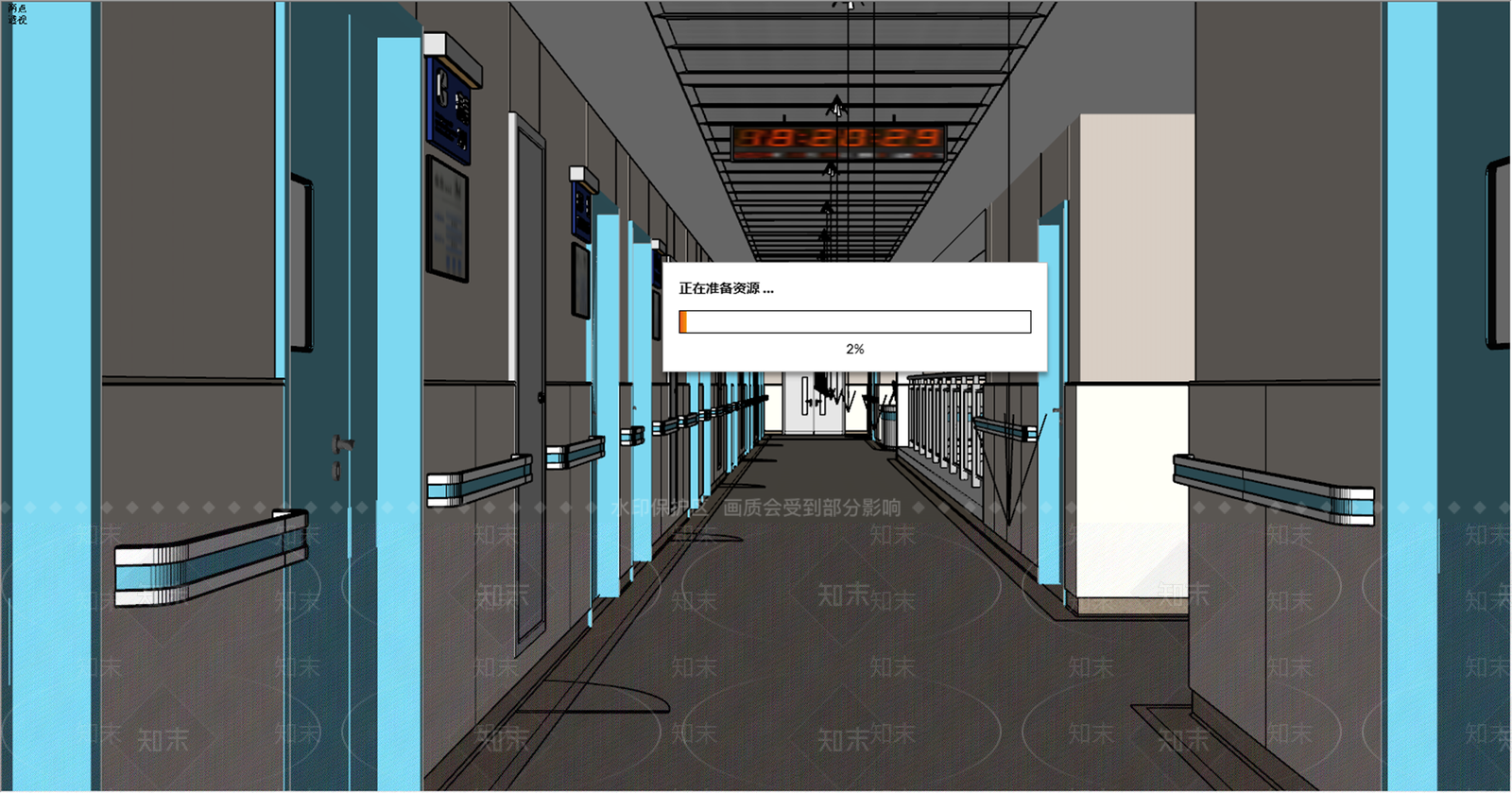 现代新中式医院SU模型下载【ID:1202178674】