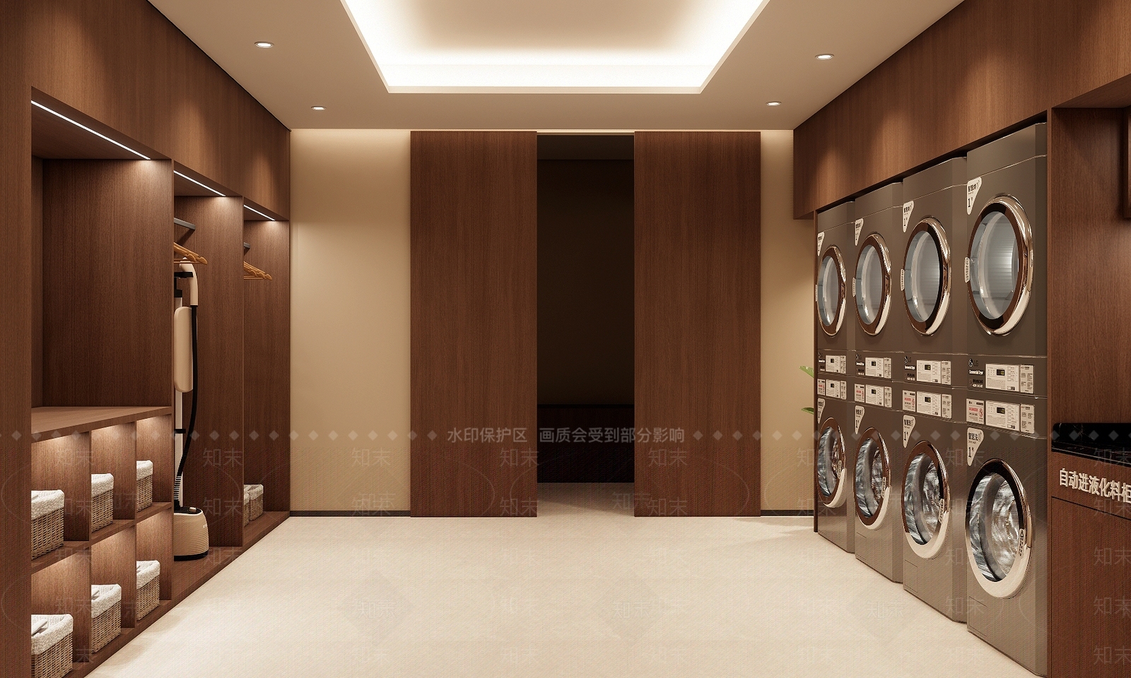 现代原木其他酒店空间SU模型下载【ID:1202179175】