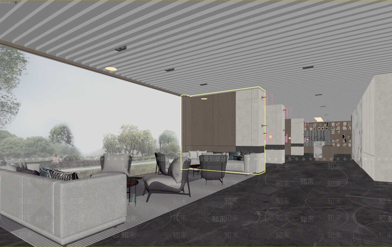 现代图书馆3D模型下载【ID:1204474415】