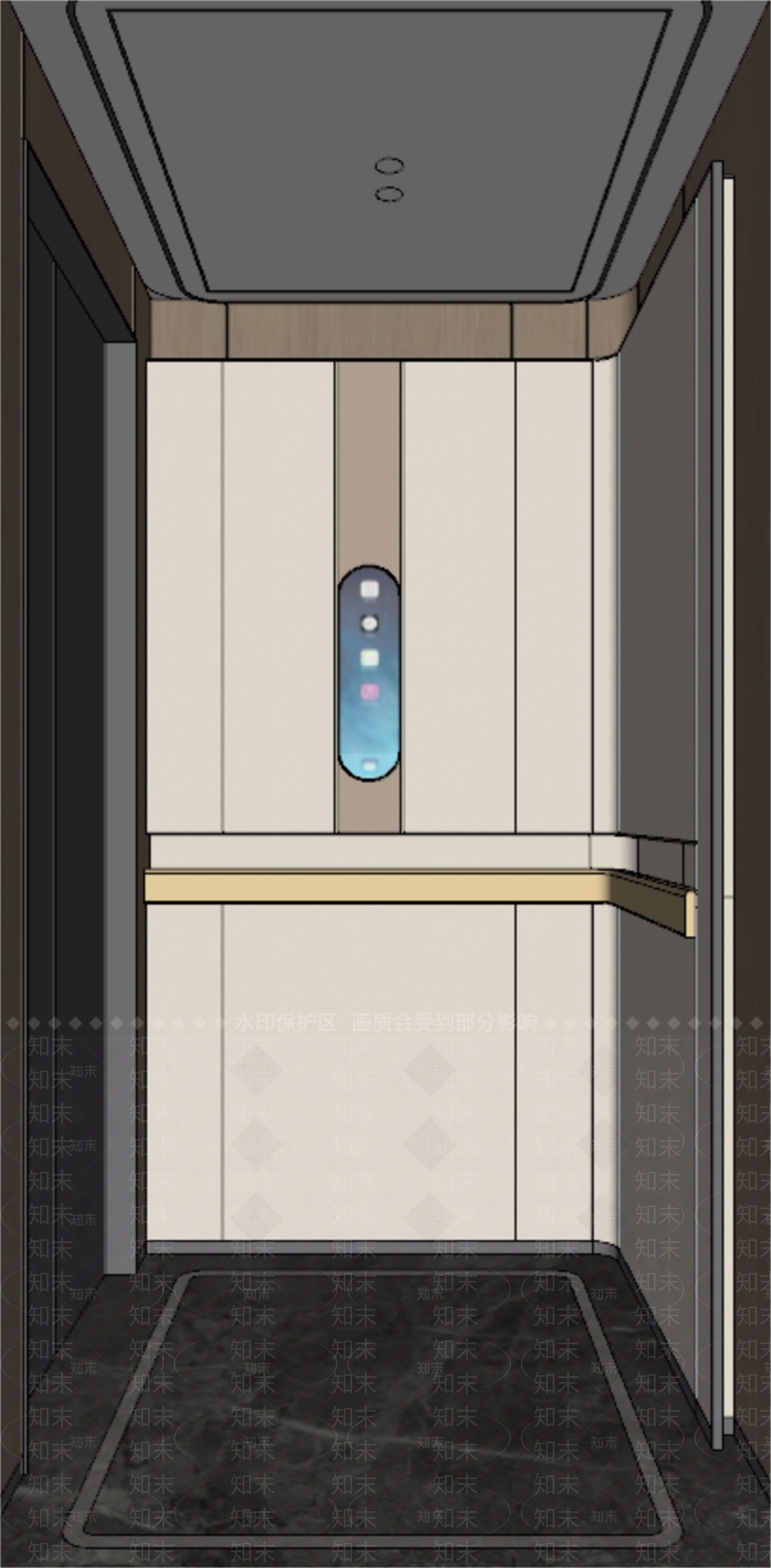 现代电梯厅SU模型下载【ID:1202182448】