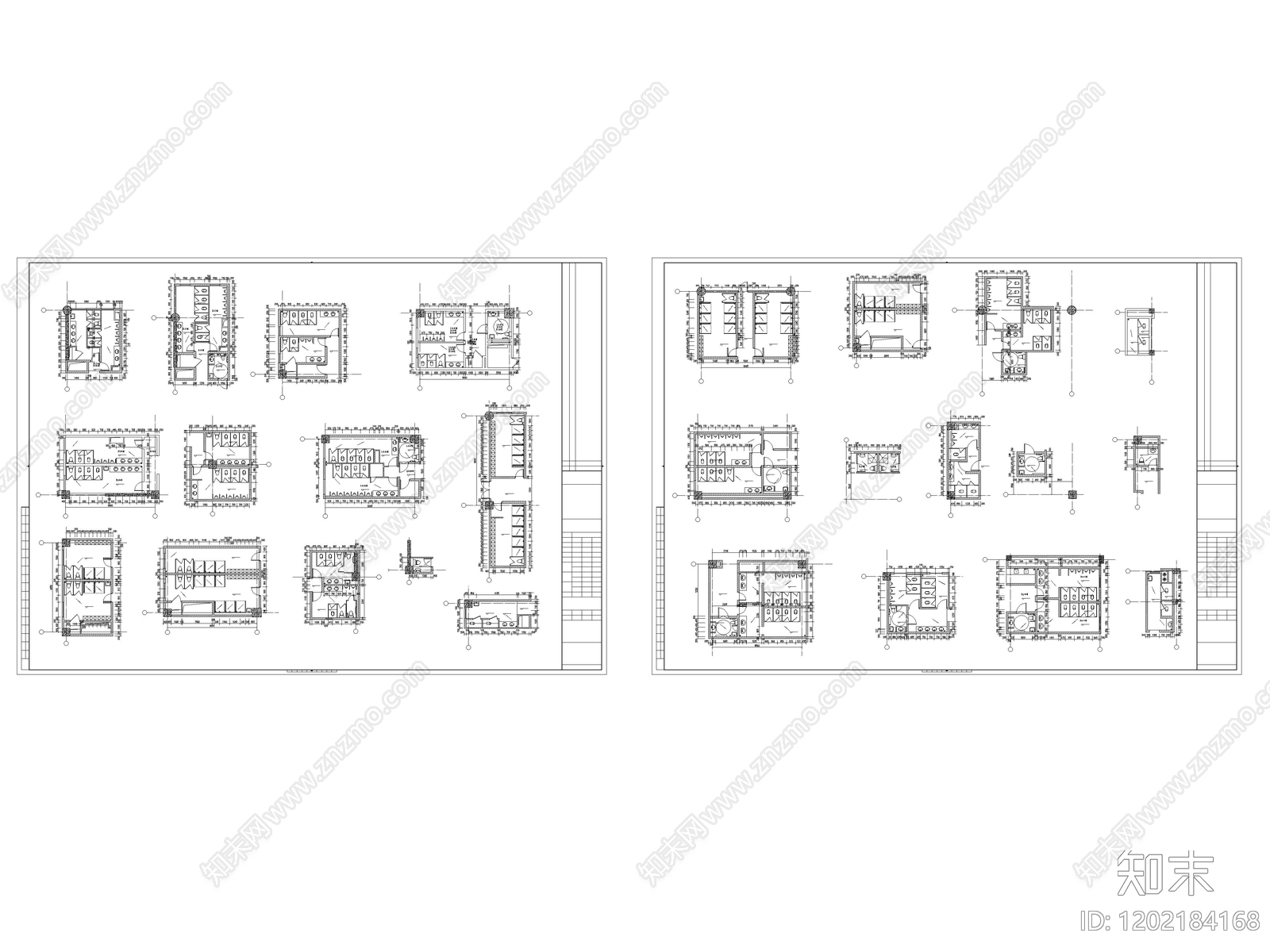 现代公共卫生间施工图下载【ID:1202184168】
