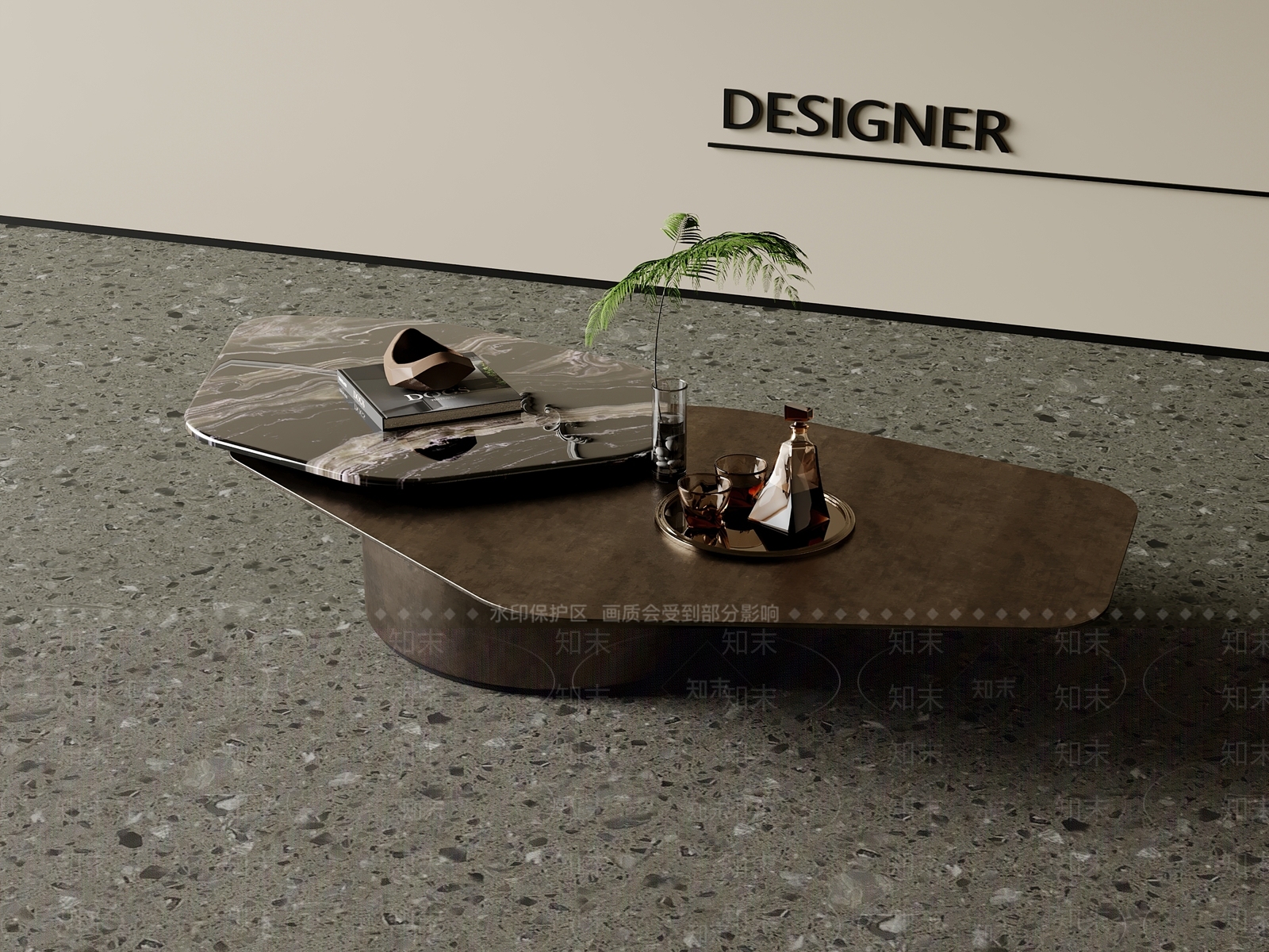 现代茶几3D模型下载【ID:1202185049】
