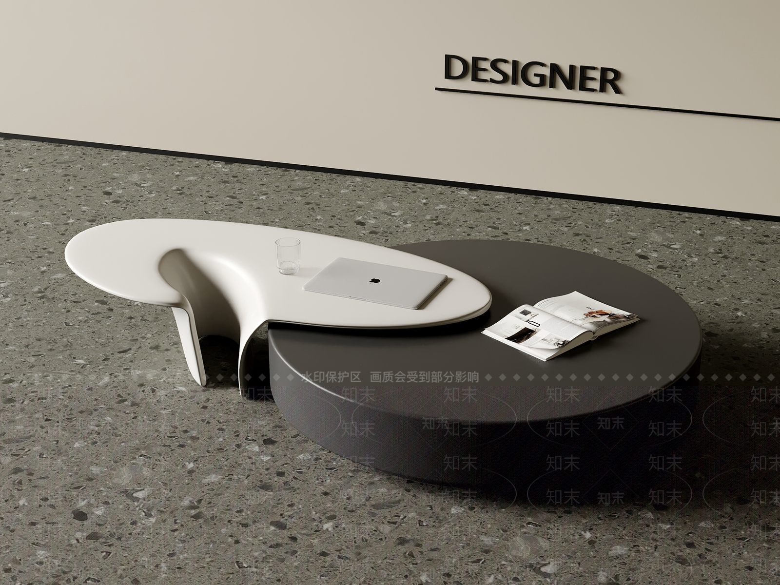 现代茶几3D模型下载【ID:1202185192】