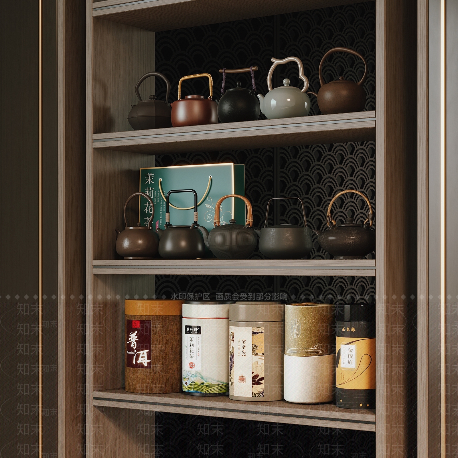 茶具3D模型下载【ID:1202198695】