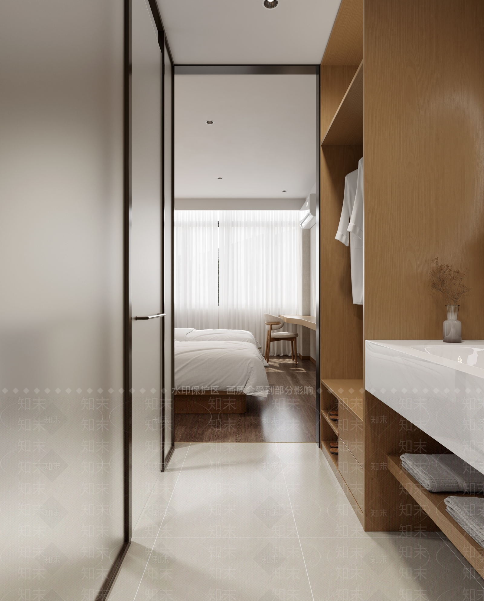 现代酒店客房3D模型下载【ID:1202201094】