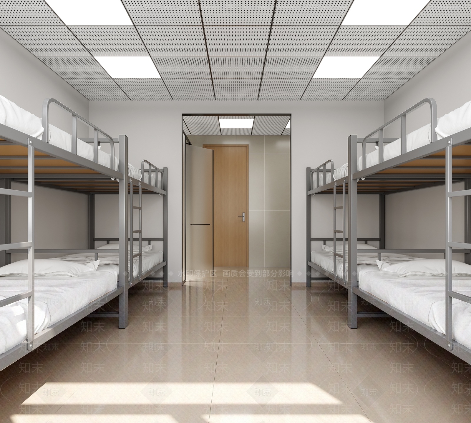 现代宿舍3D模型下载【ID:1202201960】