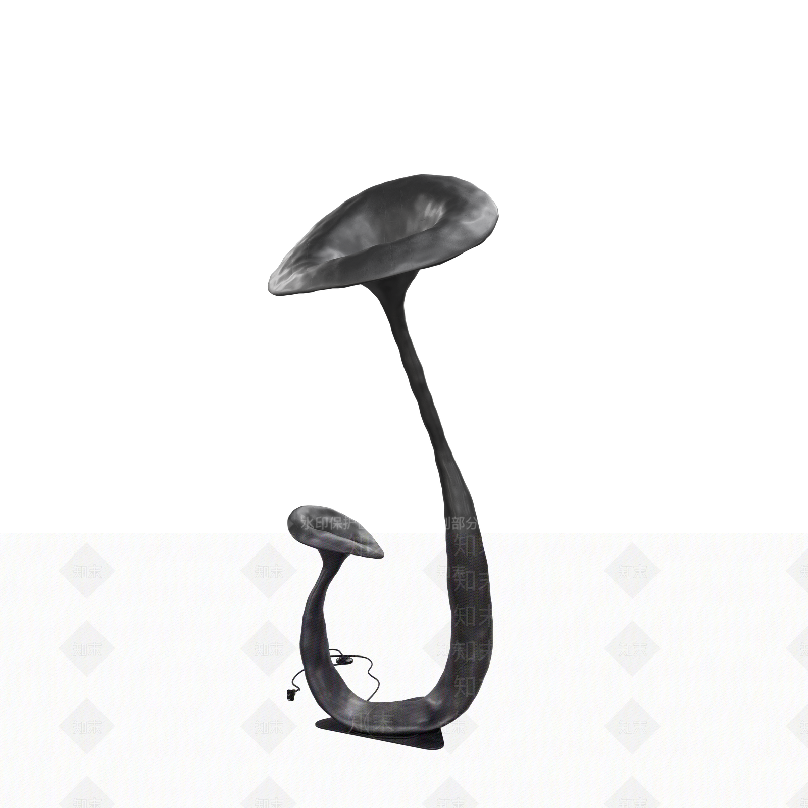 现代落地灯3D模型渲染效果图