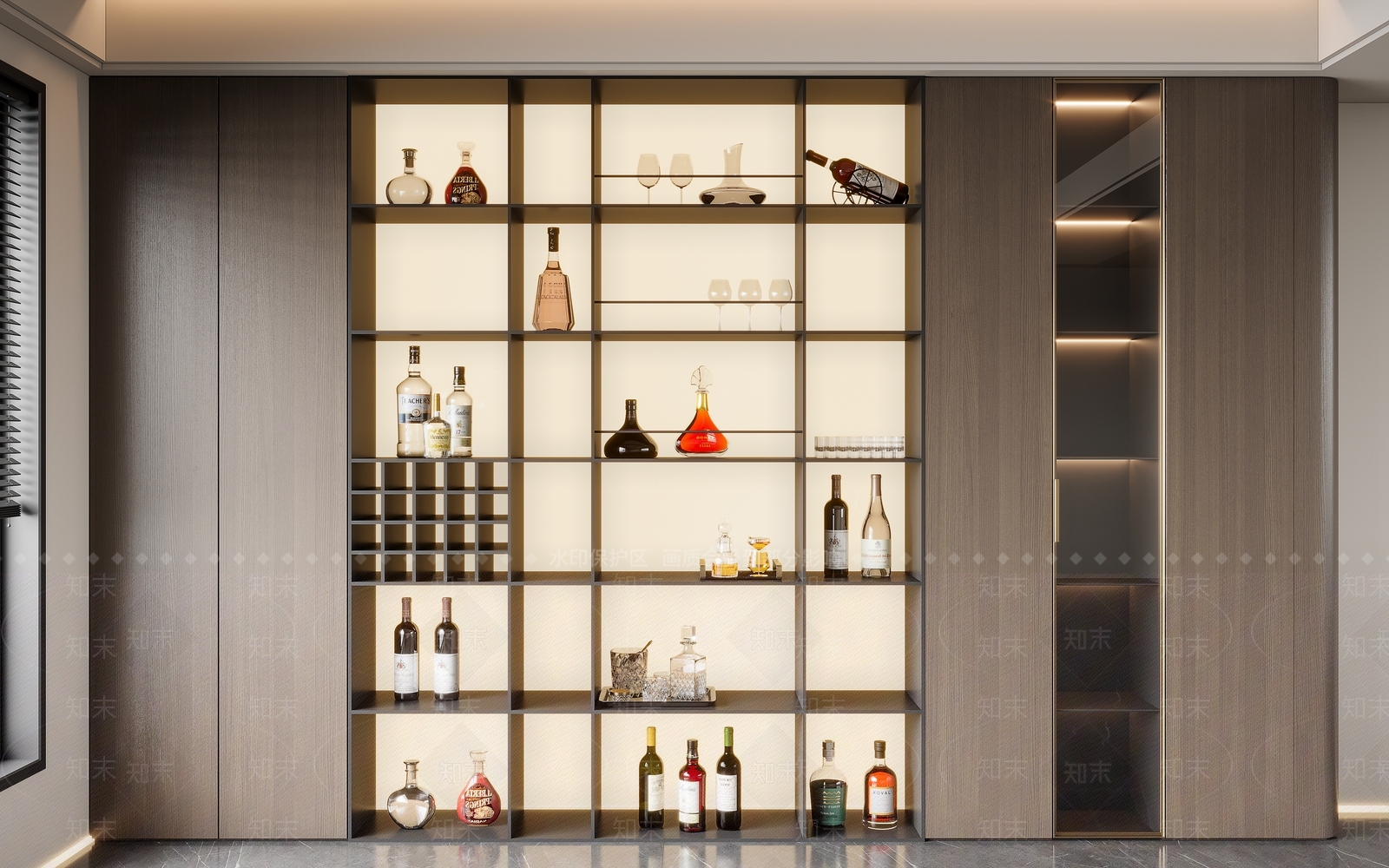 现代酒柜3D模型下载【ID:1202204738】