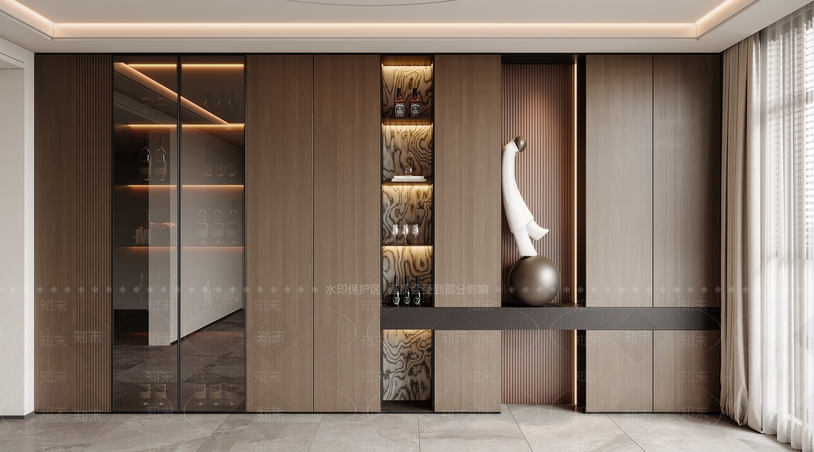 现代意式餐边柜3D模型下载【ID:1202205290】