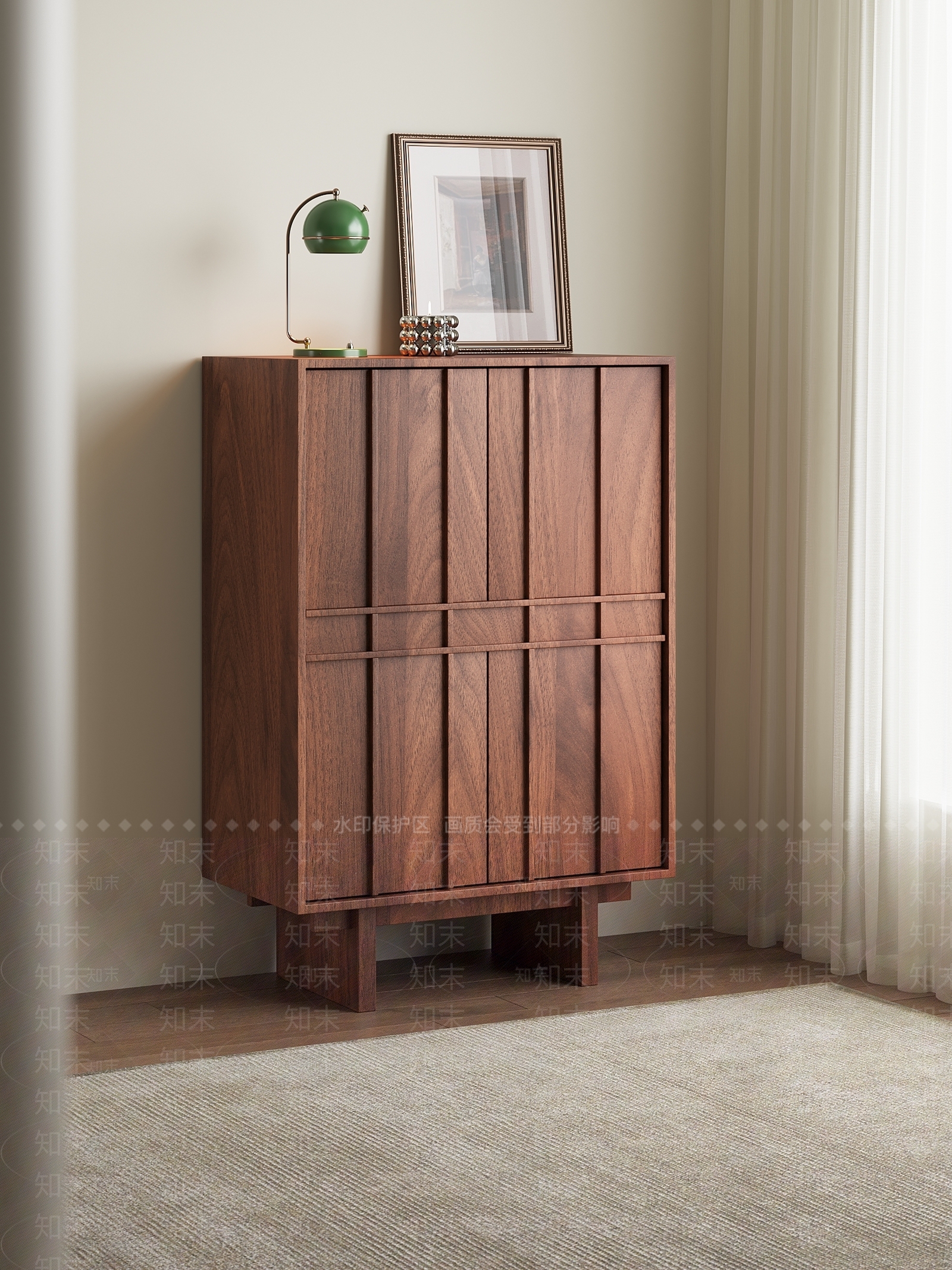 现代中古玄关柜3D模型下载【ID:1202205252】